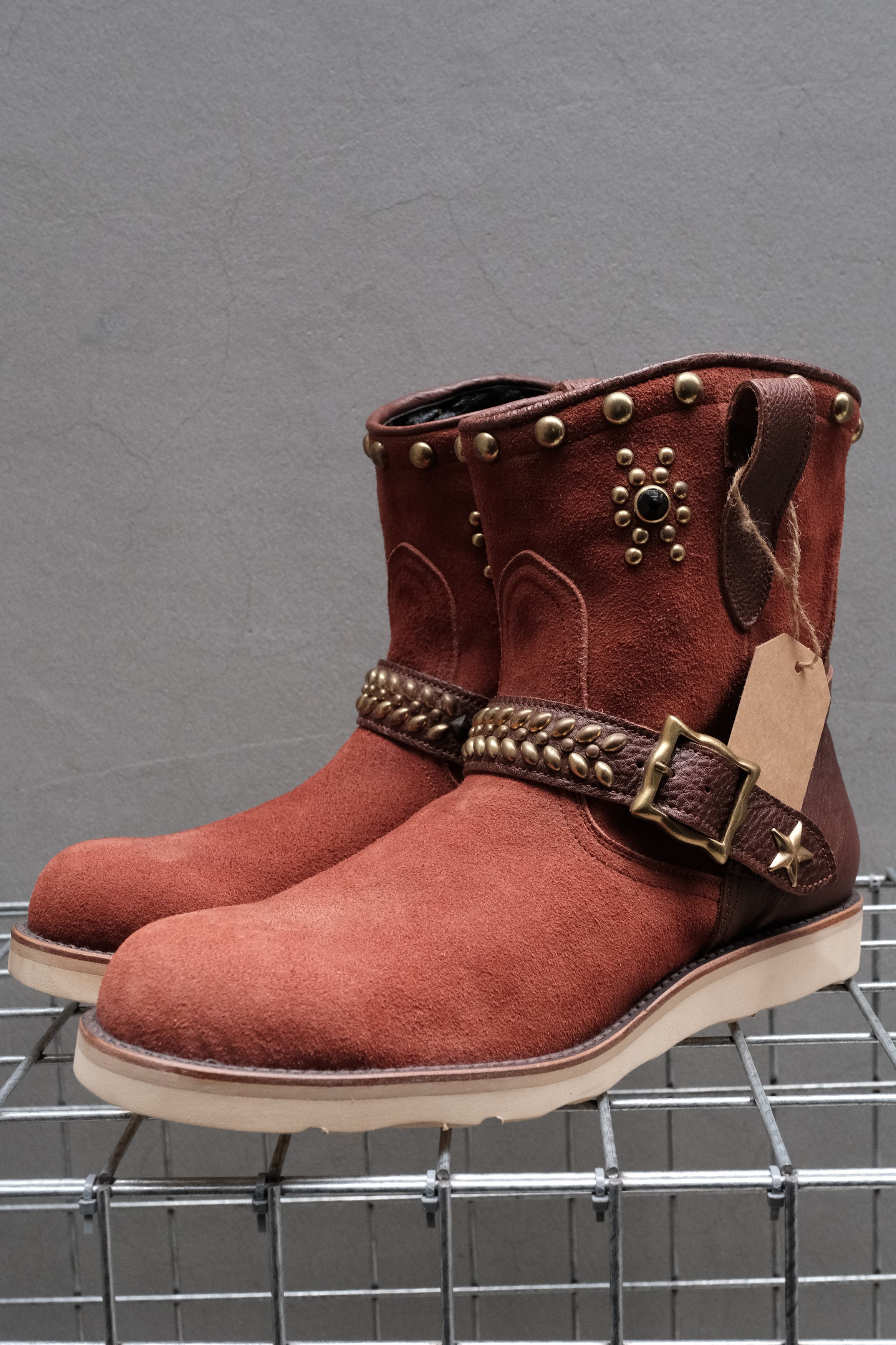 Other CALEE Studded Suede Leather Engineer Boots Size US 10 / EU 43 - 1 Thumbnail