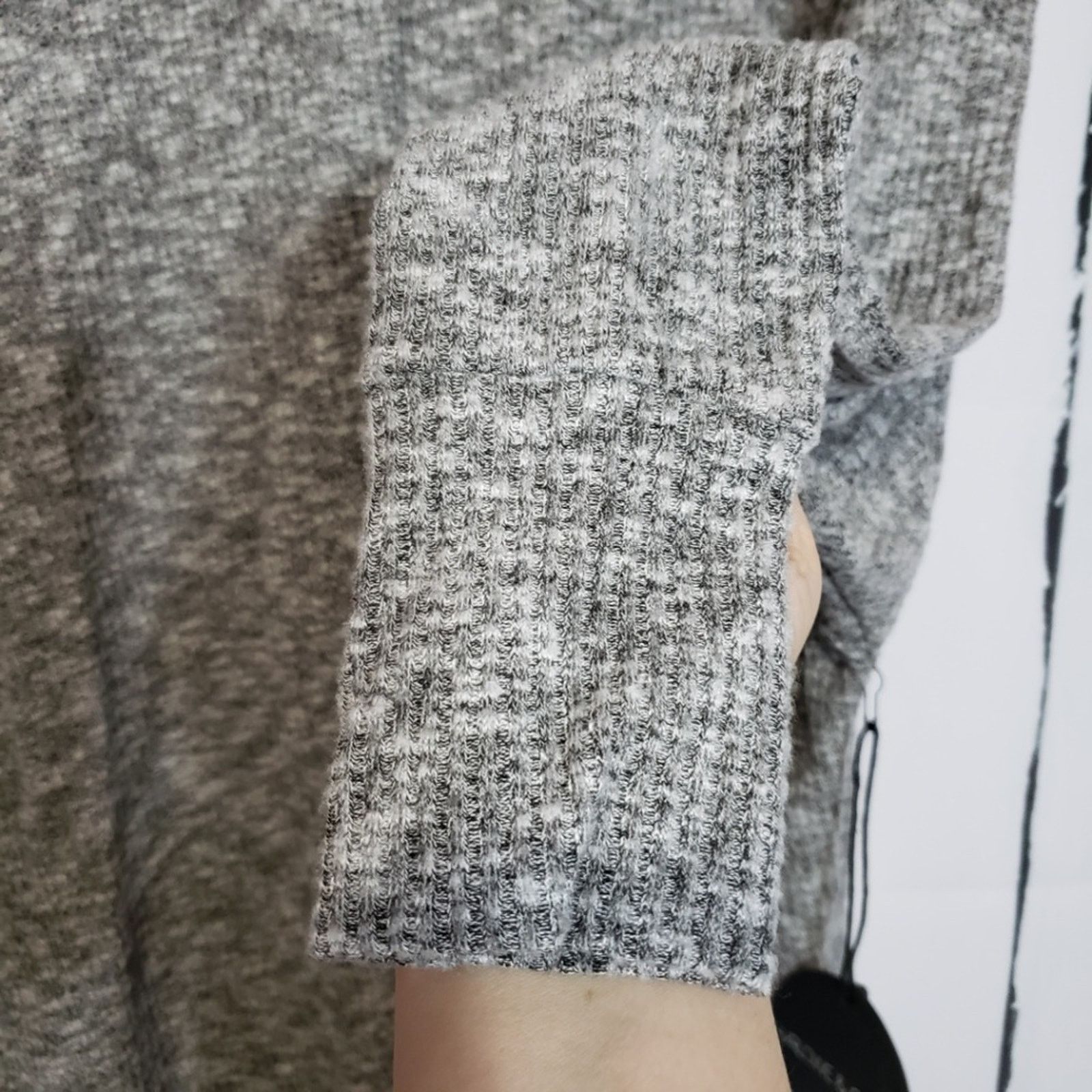 Designer Harlowe & Graham Grey Mock Open Back Knit Sweater XS Size XS / US 0-2 / IT 36-38 - 8 Thumbnail