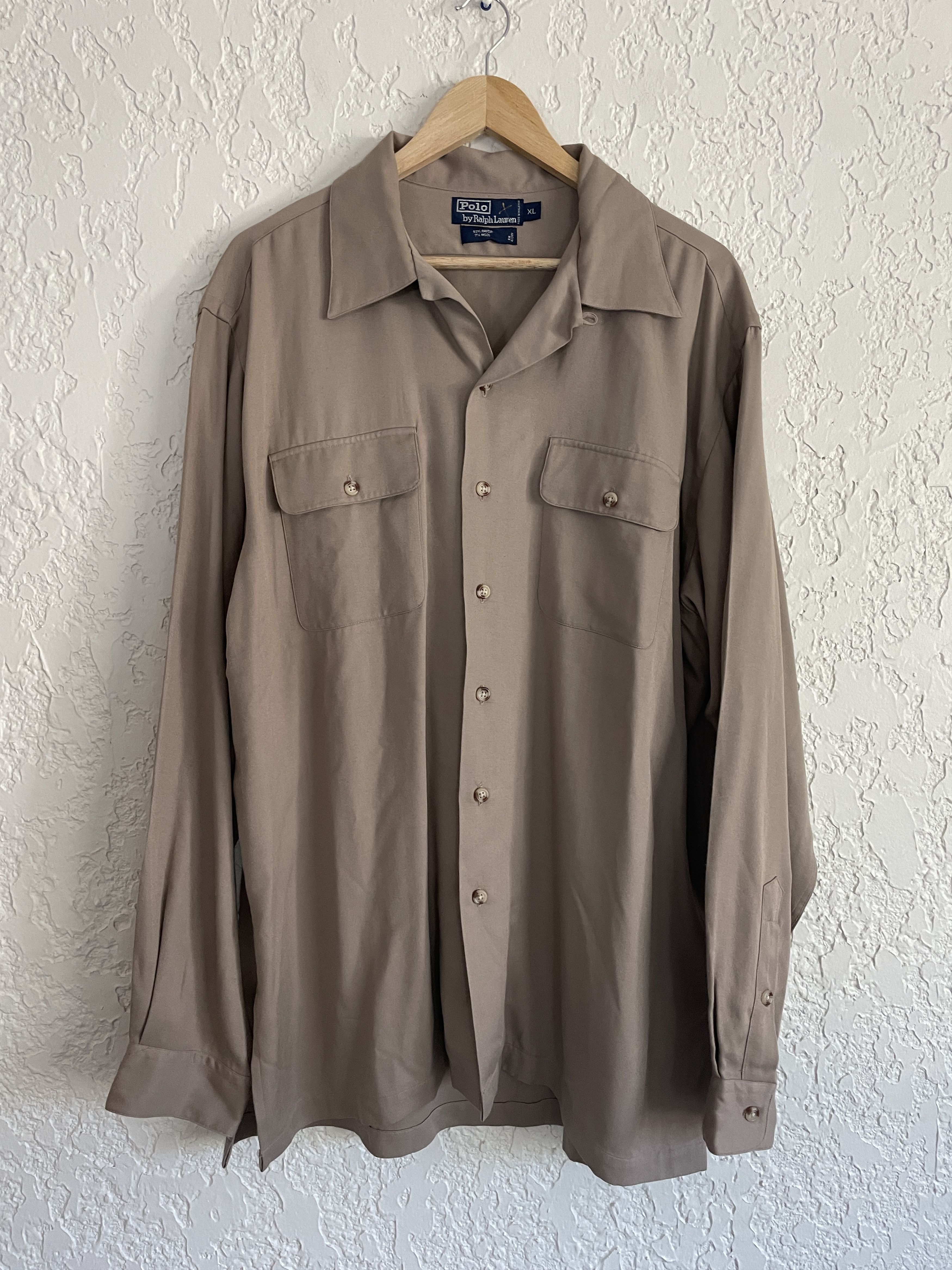 トップス 90's shirt Lauren Ralph Rayon gabardine