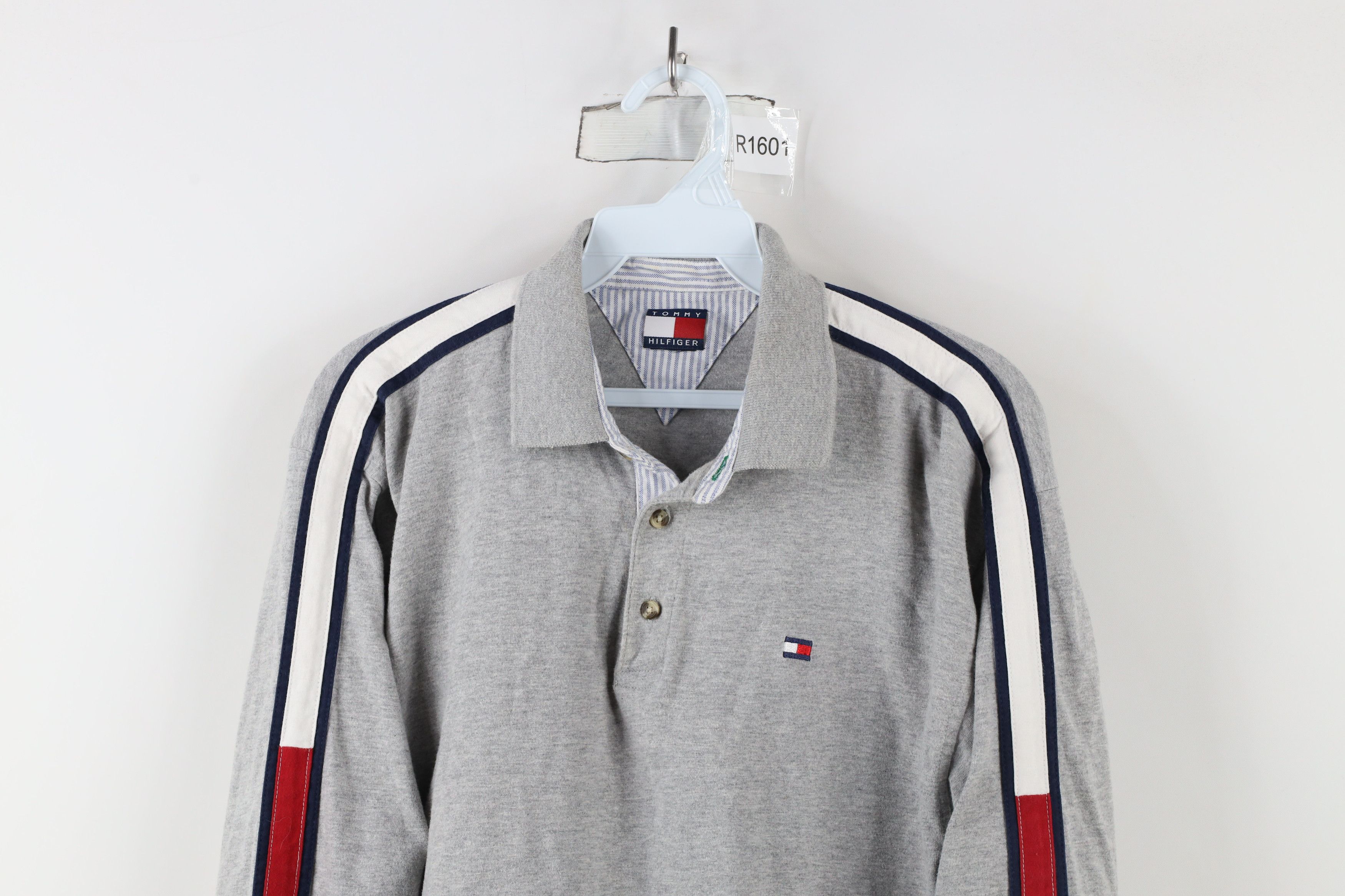 Tommy Hilfiger × Vintage Vintage 90s Tommy Hilfiger Logo Long Sleeve Rugby Polo Shirt Size US S / EU 44-46 / 1 - 2 Thumbnail