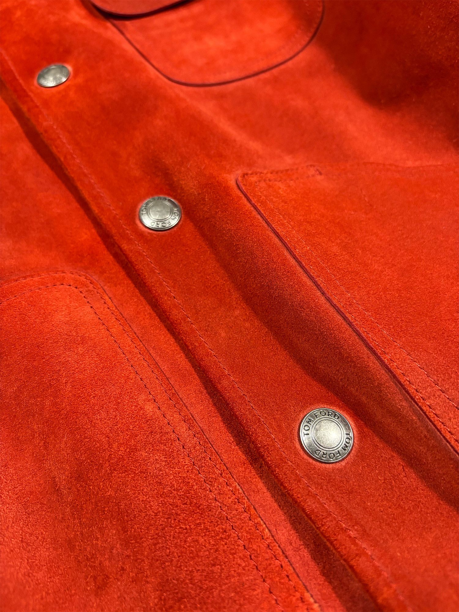 Tom Ford TOM FORD Ultimate Cashmere Suede Western Jacket Red Size 50 Size US M / EU 48-50 / 2 - 9 Thumbnail