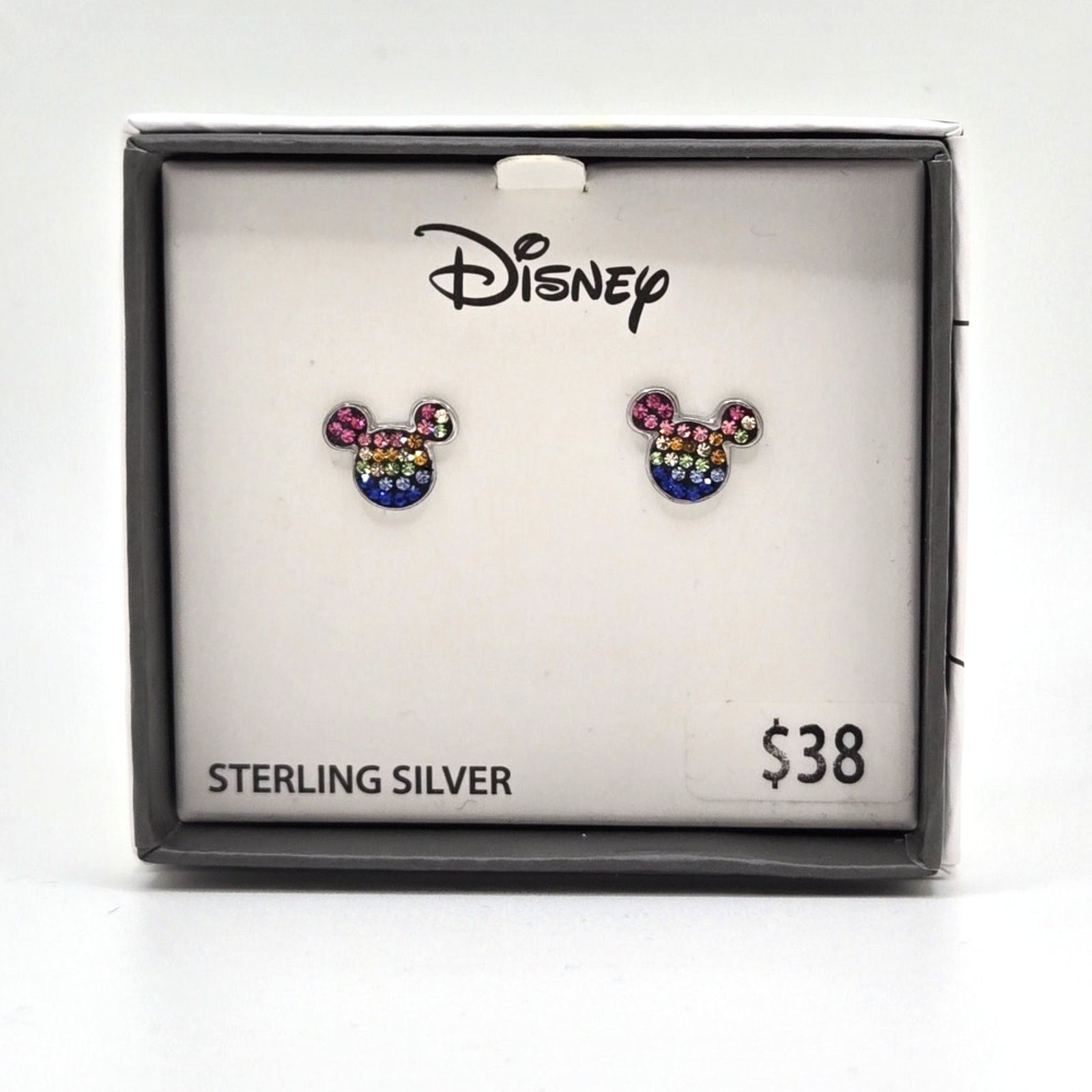 Disney NEW Disney Sterling Silver Mickey MultiColor Crystal Earring Size ONE SIZE - 3 Thumbnail
