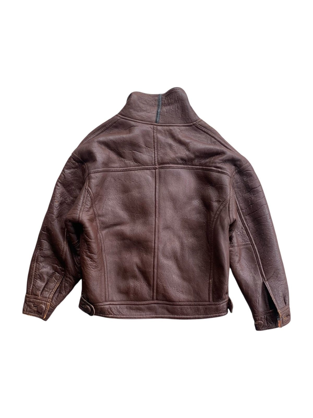 14th Addiction Vintage World Polo Shearling Leather Jacket Size US L / EU 52-54 / 3 - 2 Thumbnail