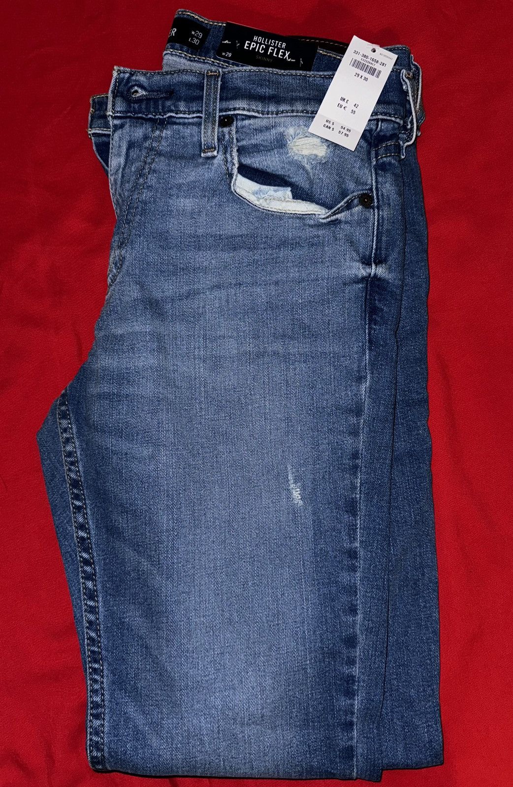 Hollister Hollister Blue Skinny Jeans 29x30 Size US 29 - 1 Thumbnail