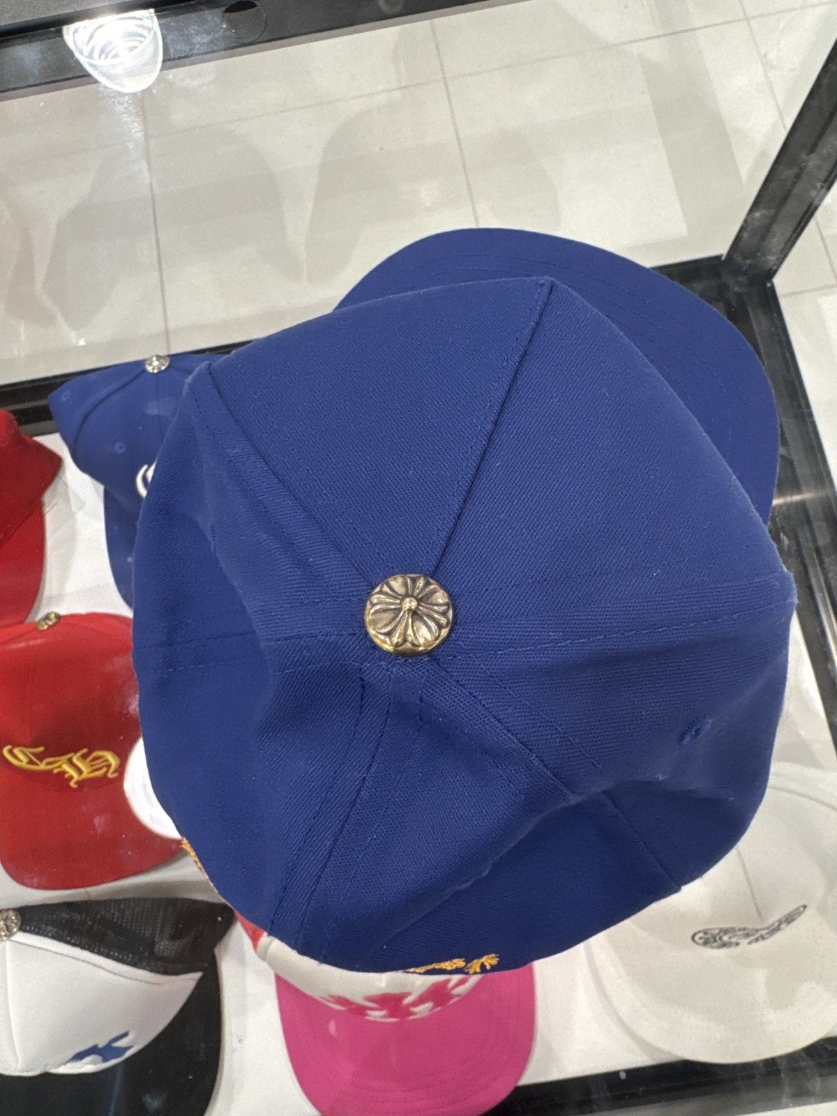 Chrome Hearts Chrome Hearts CH Cobalt/Orange 5 Panel Hat Size ONE SIZE - 3 Thumbnail
