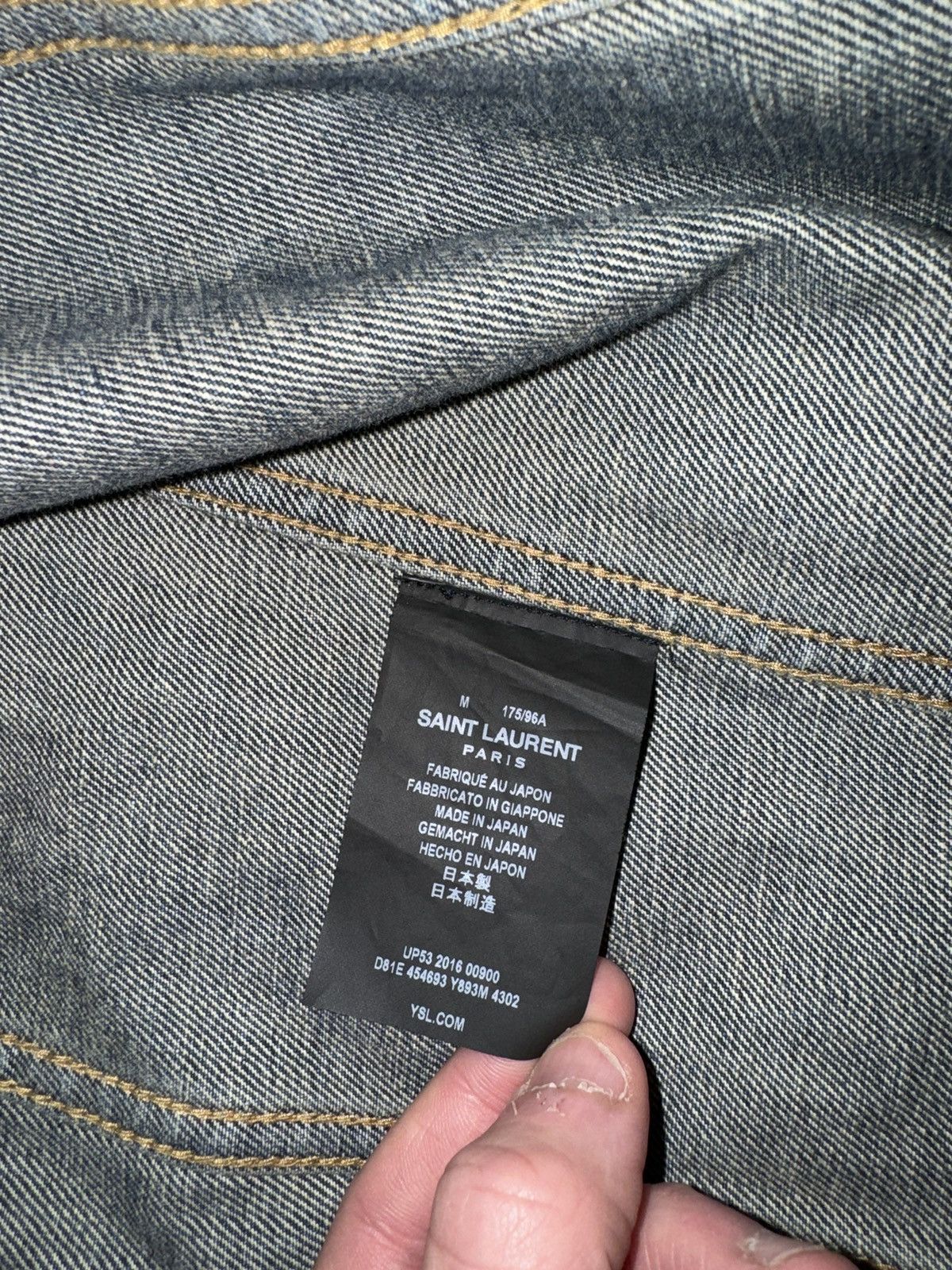 Saint Laurent Paris Saint Laurent Paris Denim Jacket “Sweet Dreams” Size US M / EU 48-50 / 2 - 9 Thumbnail