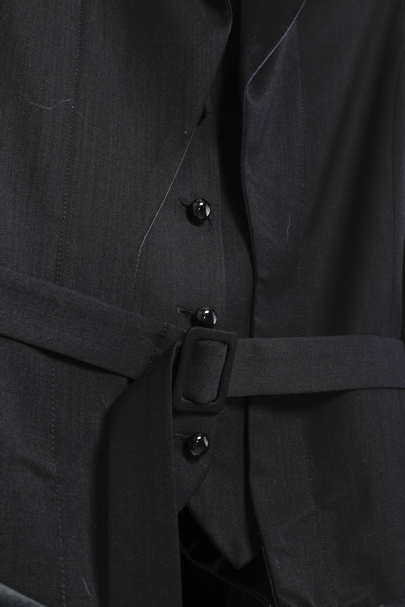L.A.M.B. L.A.M.B. Vintage Black Wool and Satin Waistcoat Jacket Size S / US 4 / IT 40 - 8 Thumbnail