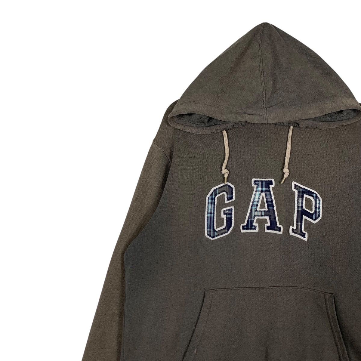 Gap GAP Checked Big Logo Pullover Hoodies Sweatshirt #1338-C60 Size US L / EU 52-54 / 3 - 6 Thumbnail