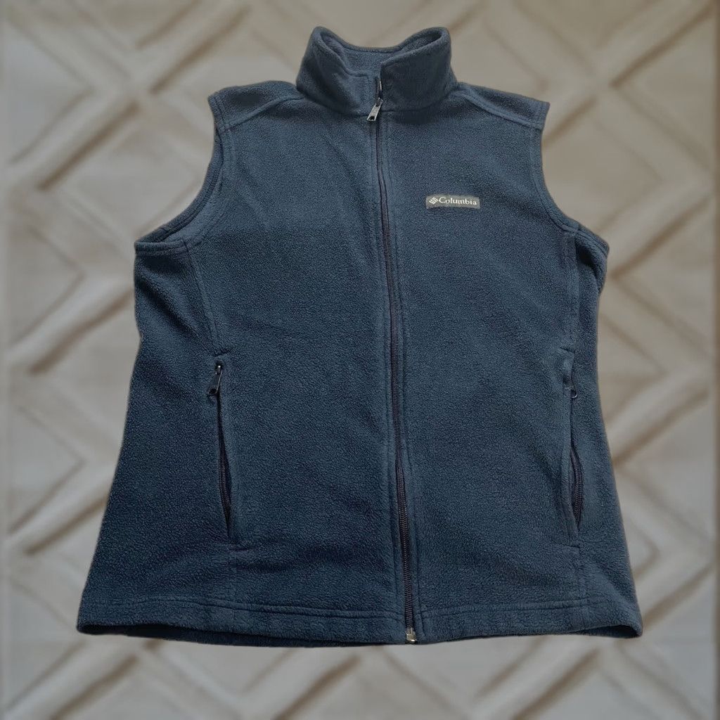 Vintage Columbia Vest Mens Small Navy Blue Fleece Steens Mountain 1535 Full Zip Pockets Size US S / EU 44-46 / 1 - 1 Thumbnail