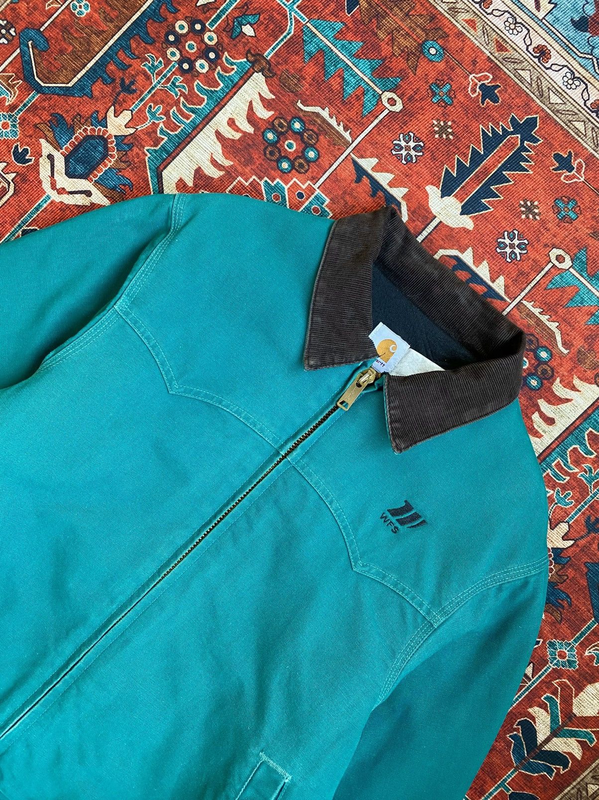Carhartt SOLD OUT Vintage Carhartt Santa fe JQ2132 AQUA Western Size US L / EU 52-54 / 3 - 10 Thumbnail