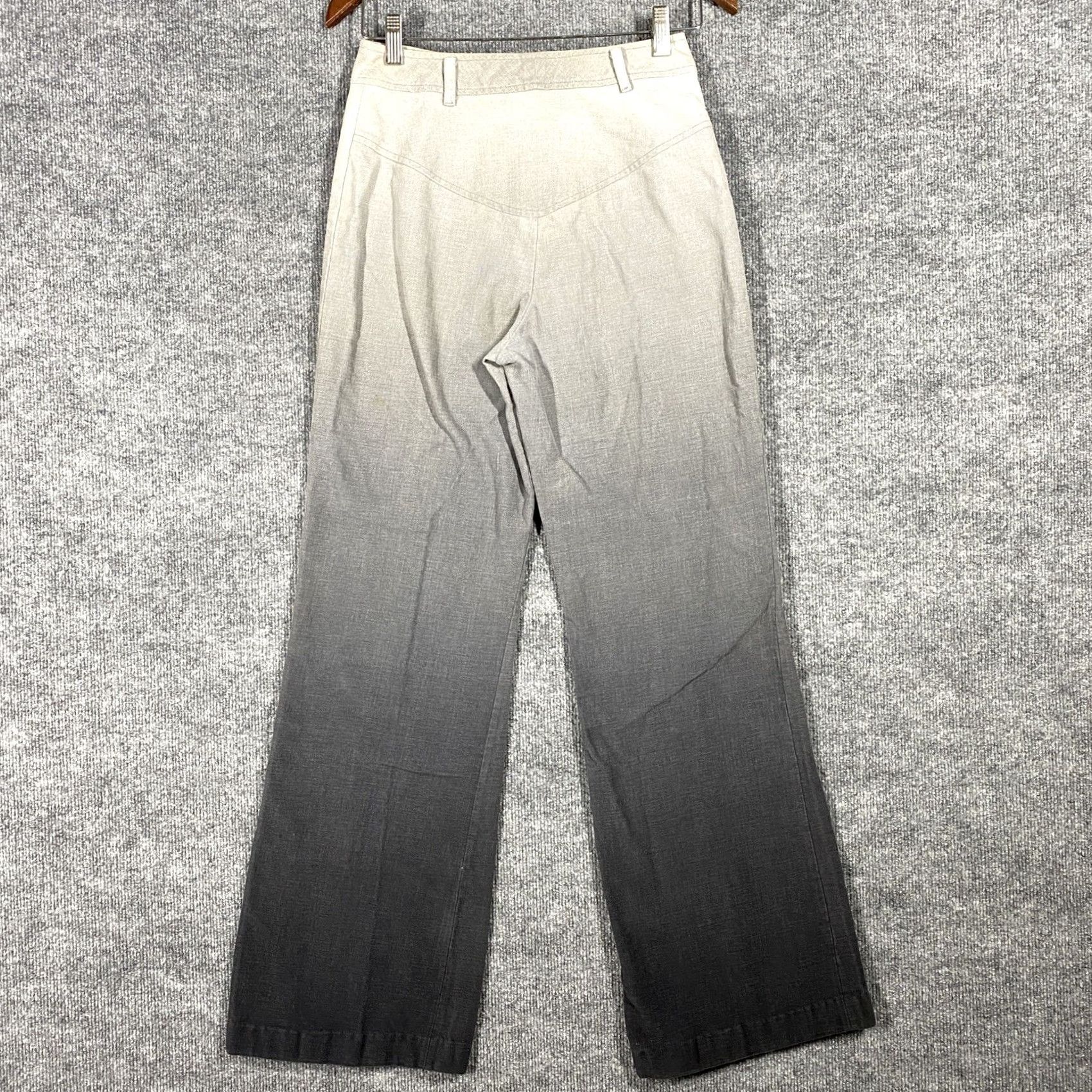 Vintage VINTAGE Womens Jeans Pants 10 Dip Dye Gradient Hippie Flare Brushed Cotton Flower 1970s Bell Bottoms Boho Embroidered Dark Wash Jeans Womens Size 32" / US 10 / IT 46 - 7 Thumbnail