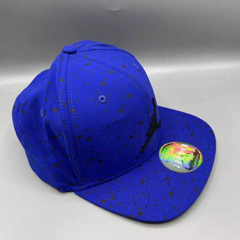 Jordan Brand Air Jordan Hat Men Blue Speckled Print Jumpman Snap Back Cap Size ONE SIZE - 3 Thumbnail