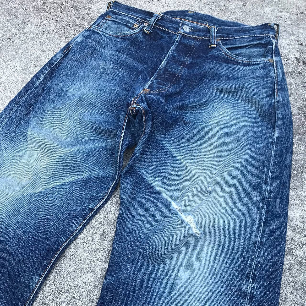 Evisu Vintage Evisu Big Daicock Redline Distressed jean W31x33 Size US 31 - 5 Thumbnail