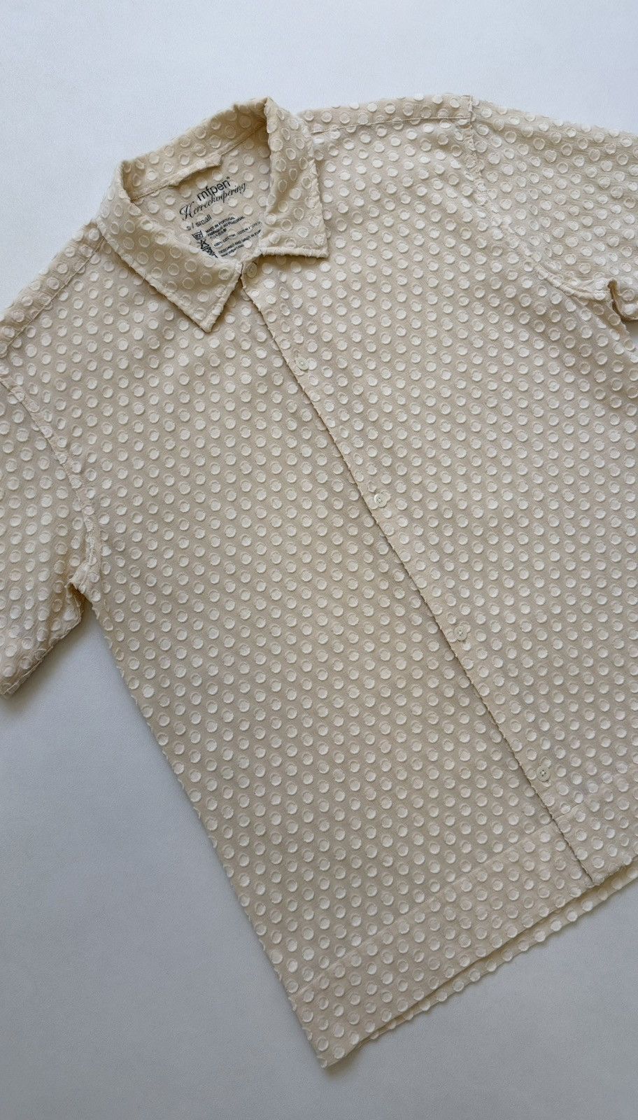 Mfpen Beige ‘3D Tufted Circle’ Cream Shirt Size US S / EU 44-46 / 1 - 10 Thumbnail