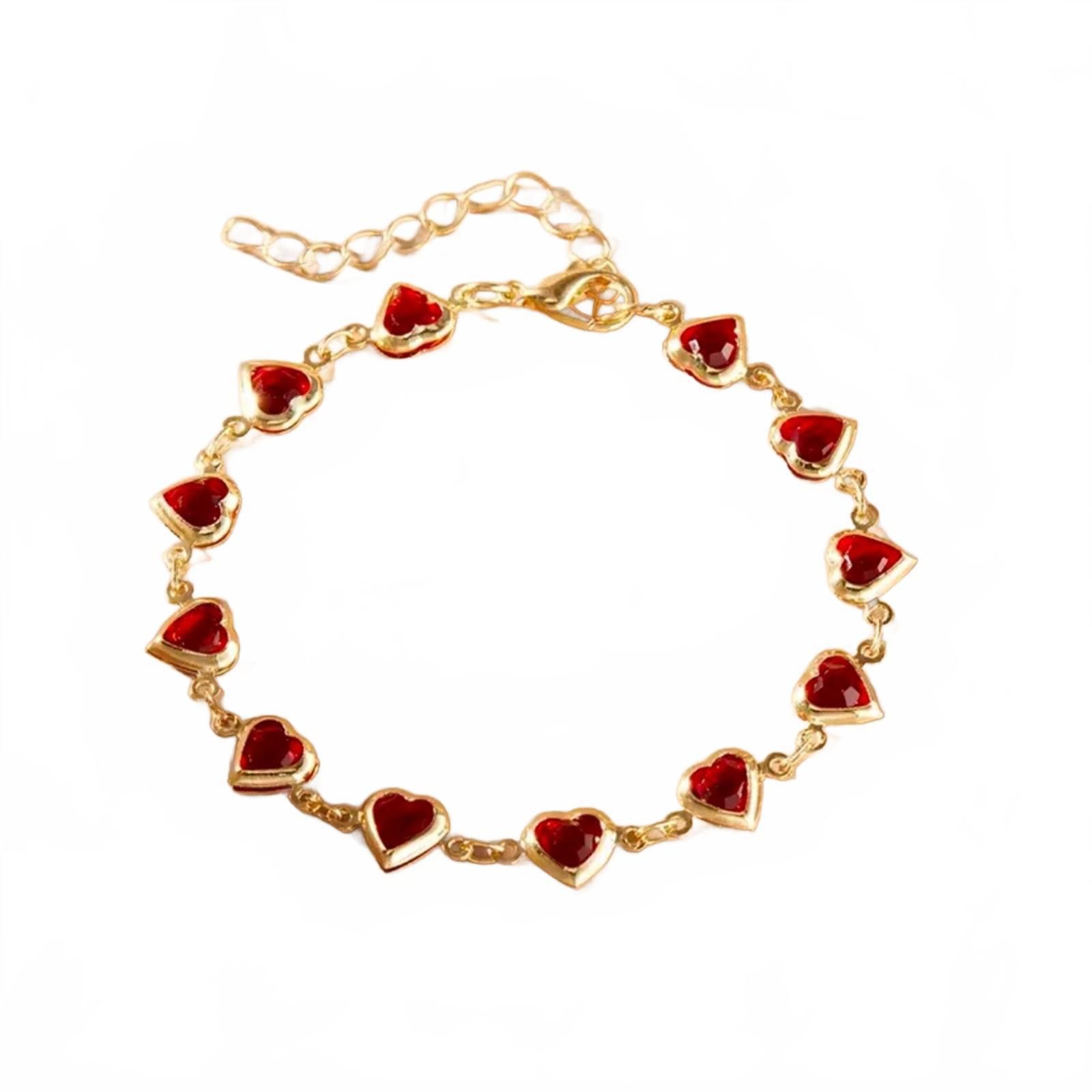 Designer Heart GemstoneHeart Bracelet Finished 18K NWT Size ONE SIZE - 1 Thumbnail