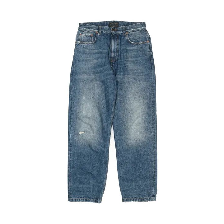 Balenciaga Balenciaga Blue Distressed Casual Denim Pants Size US 26 / EU 42 - 1 Thumbnail
