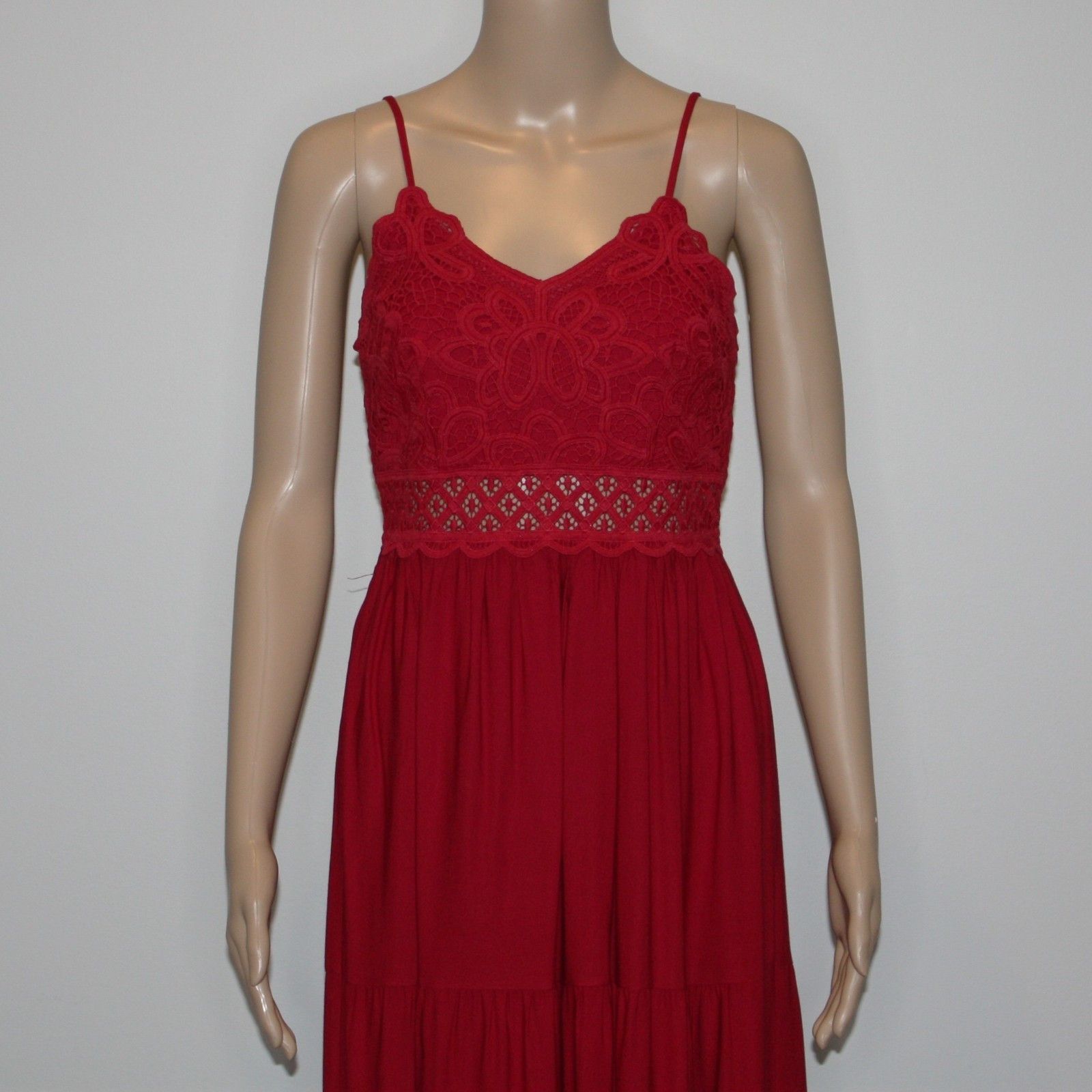 Other Dokuritu Crochet Lace Maxi Dress in Wine Color Small NWT Size S / US 4 / IT 40 - 5 Thumbnail