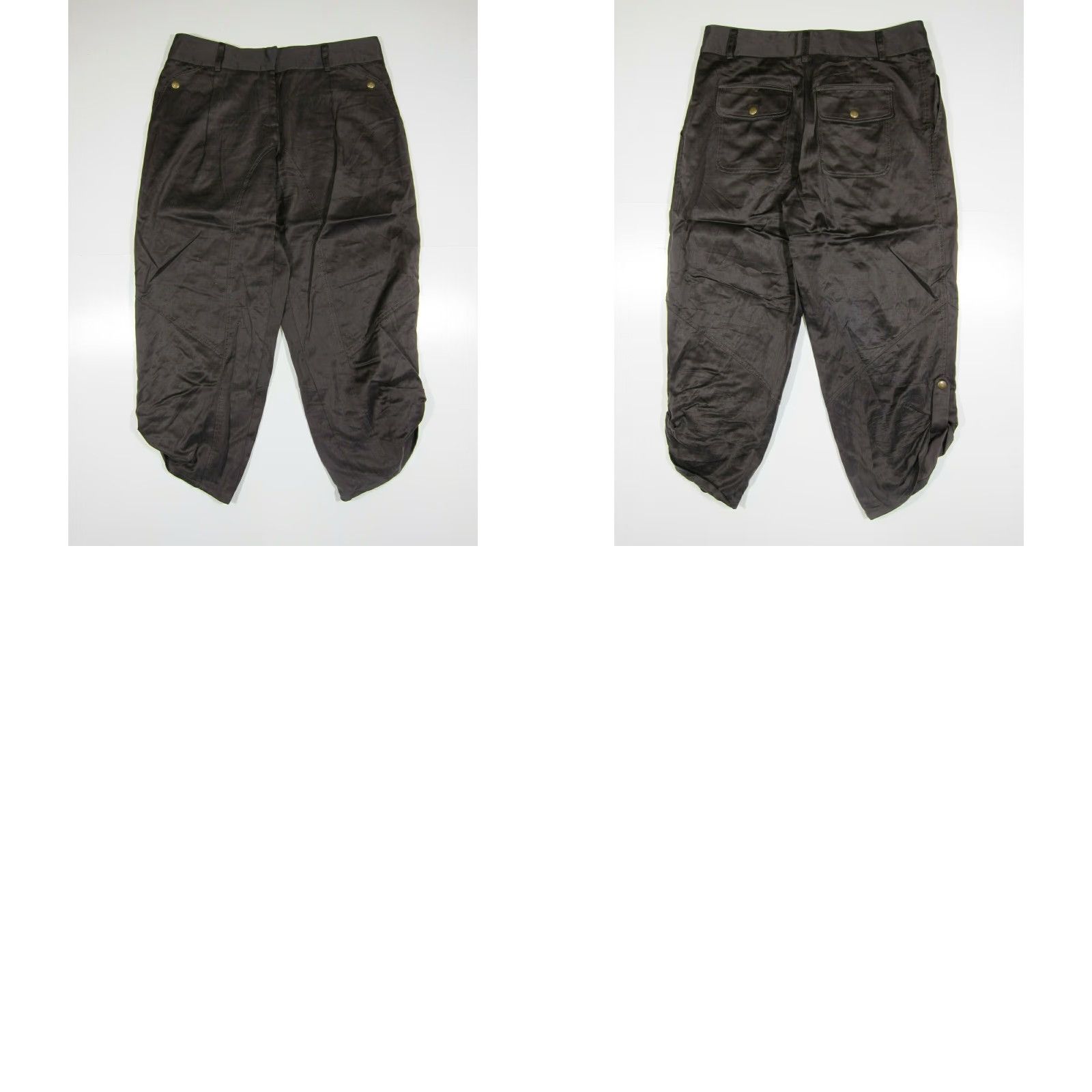 Vintage Daughters Of The Liberation Rayon Brown High Rise Capri Cropped Pant Size 4 Size 27" / US 4 / IT 40 - 8 Thumbnail