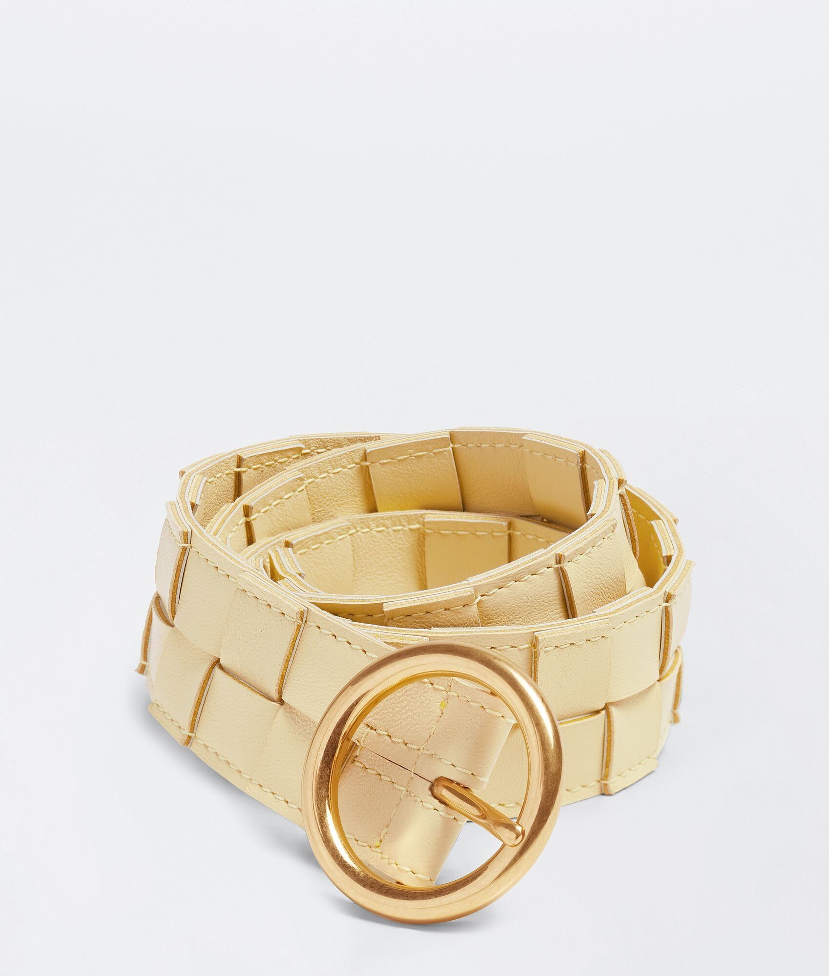 Bottega Veneta o1n1vont0425 Size: 75 / Maxi Intreccio Belt in Butter Size ONE SIZE - 2 Thumbnail