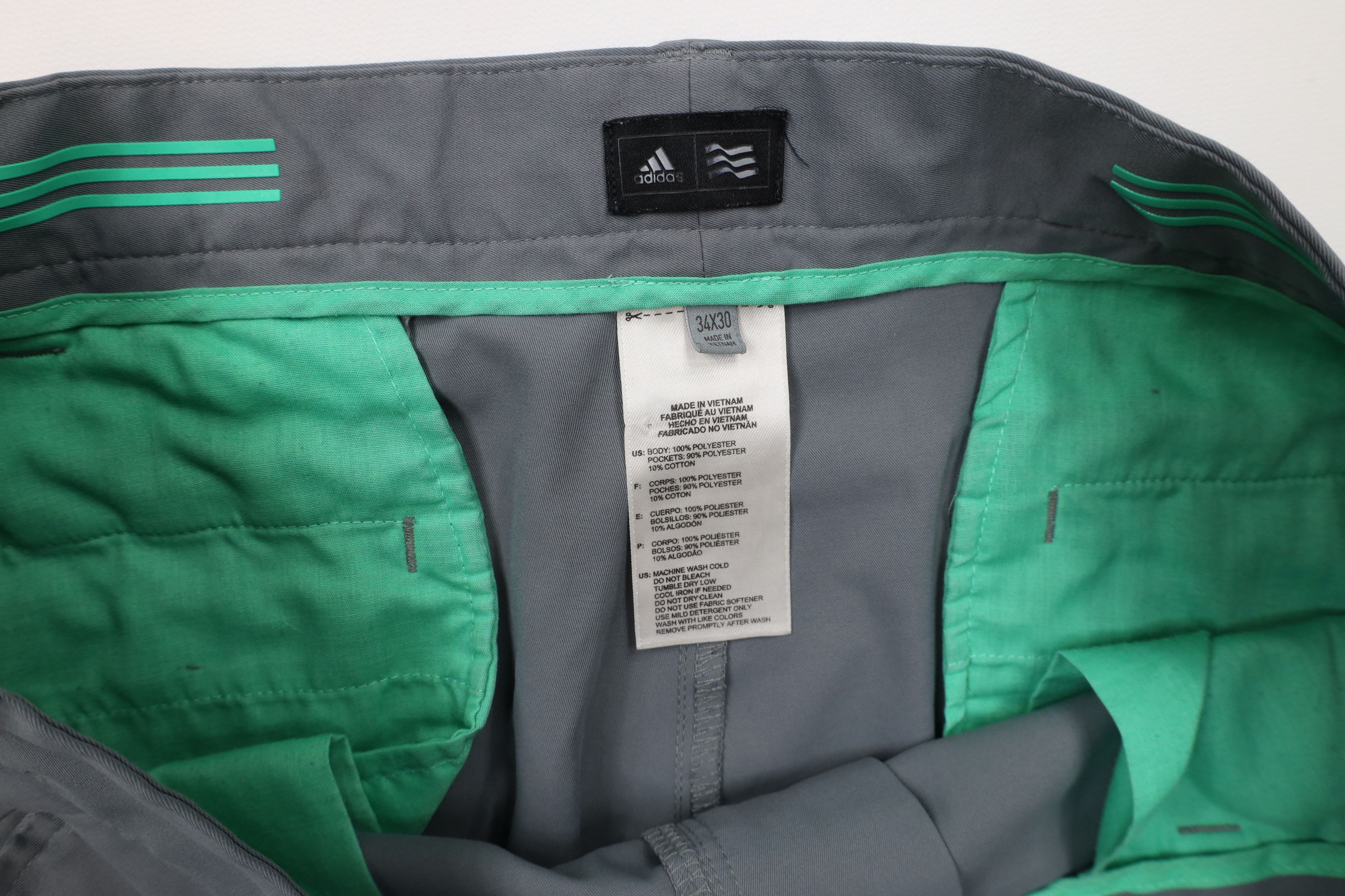 Adidas × Vintage Adidas Golf Spell Out Flat Front Tech Golfing Chino Pants Size US 34 / EU 50 - 9 Thumbnail