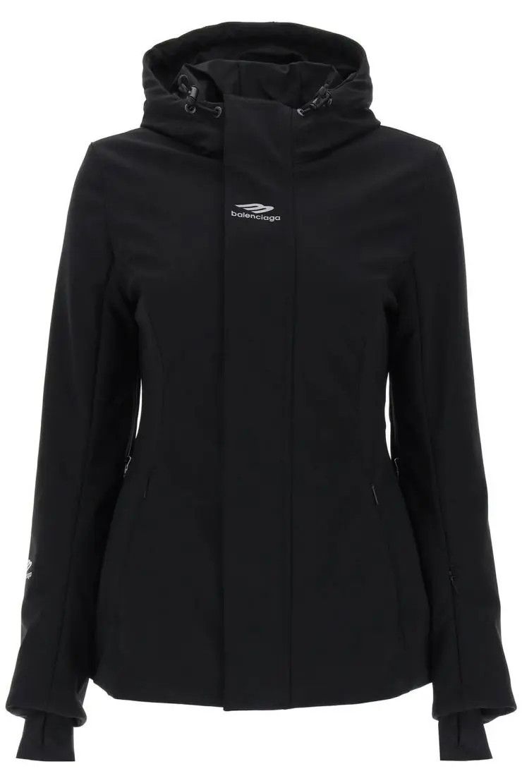 image of Balenciaga O1S22I1N0424 Icon Ski Jacket In Black, Women's (Size XS)