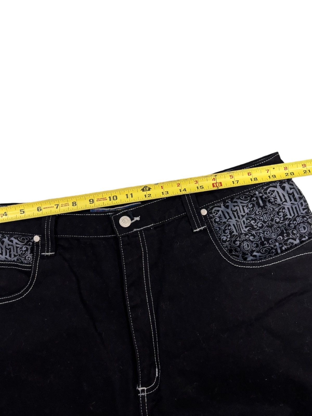 JNCO Vintage 90s Jnco Style Jean Shorts Mens 42 Graffiti Back Hit Size US 42 / EU 58 - 14 Thumbnail