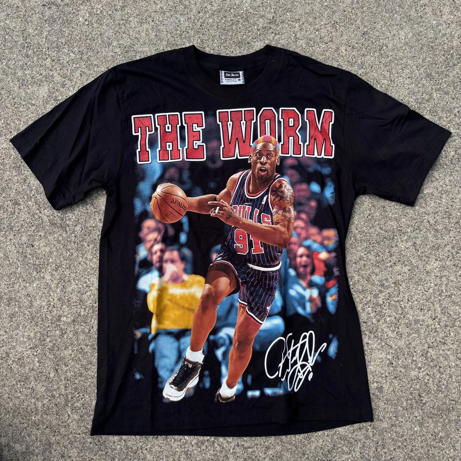 Designer The Roxx Dennis Rodman 'The Worm' Graphic T-Shirt Size US XL / EU 56 / 4 - 1 Thumbnail