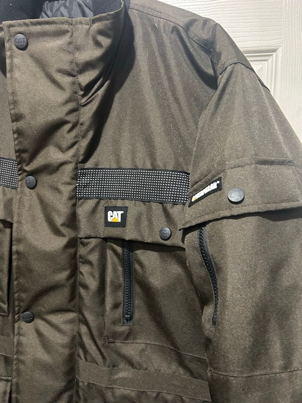 Caterpillar Men's CAT Brown Quilted Workwear Jacket L Size US L / EU 52-54 / 3 - 4 Thumbnail