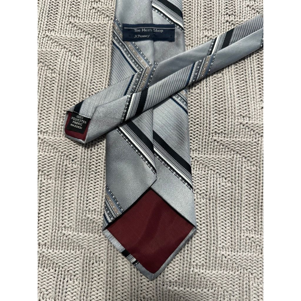 JCPenney Vintage JC Penny silver striped tie Size ONE SIZE - 2 Thumbnail