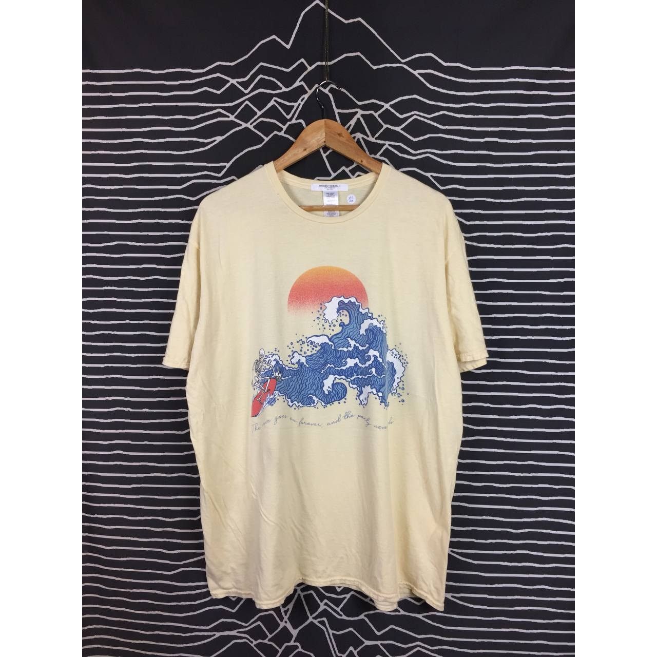 Other Project Social T Los Angeles Skeleton Surfing Great Wave Tee Size US XXL / EU 58 / 5 - 2 Thumbnail