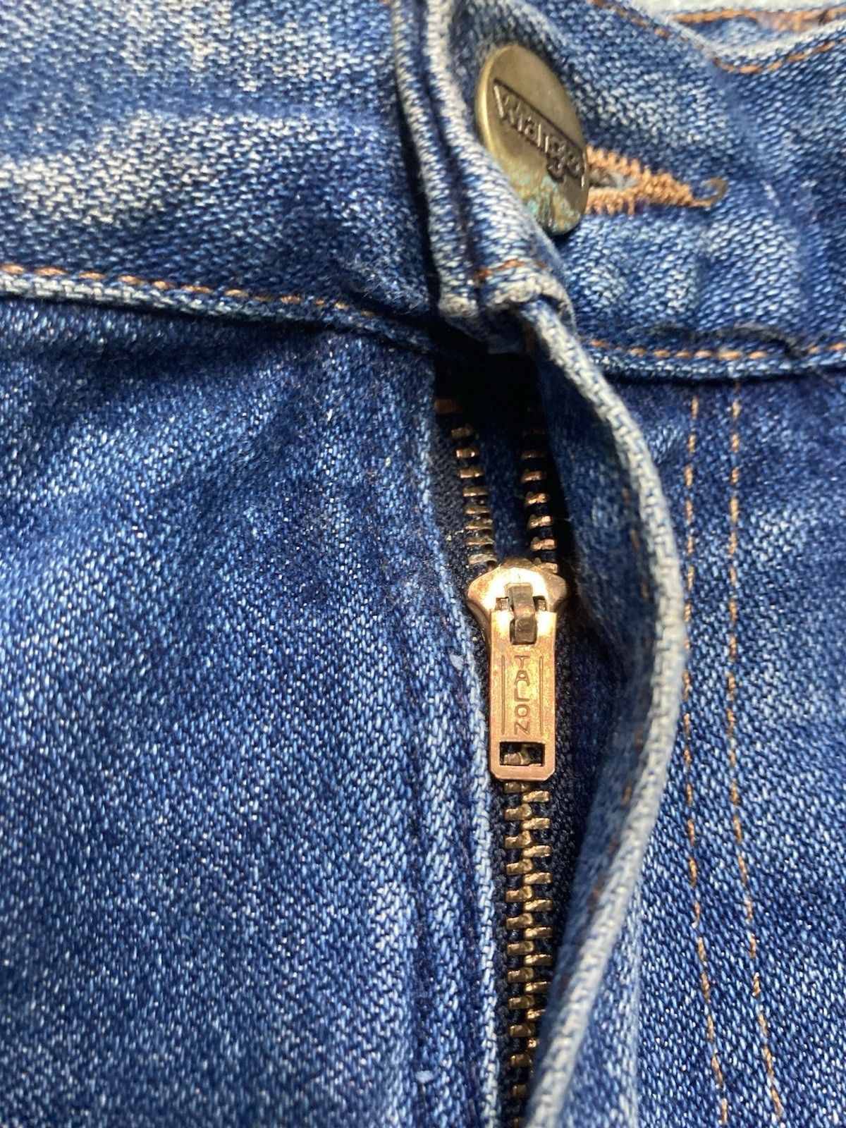 Vintage × Wrangler 70s wrangler jeans faded denim made in USA women’s 14 31x30 Size 31" - 4 Thumbnail