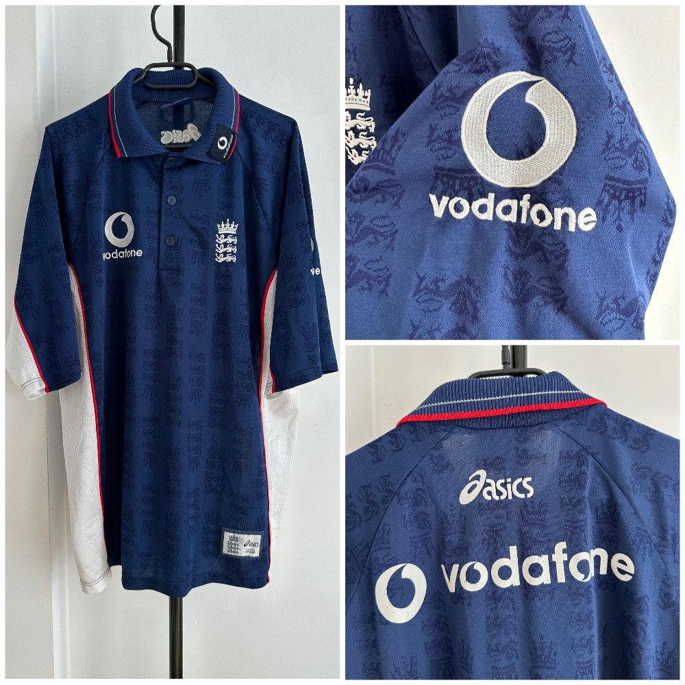 Asics 90's Asics England Cricket National Team Vodafone Size US XL / EU 56 / 4 - 1 Thumbnail