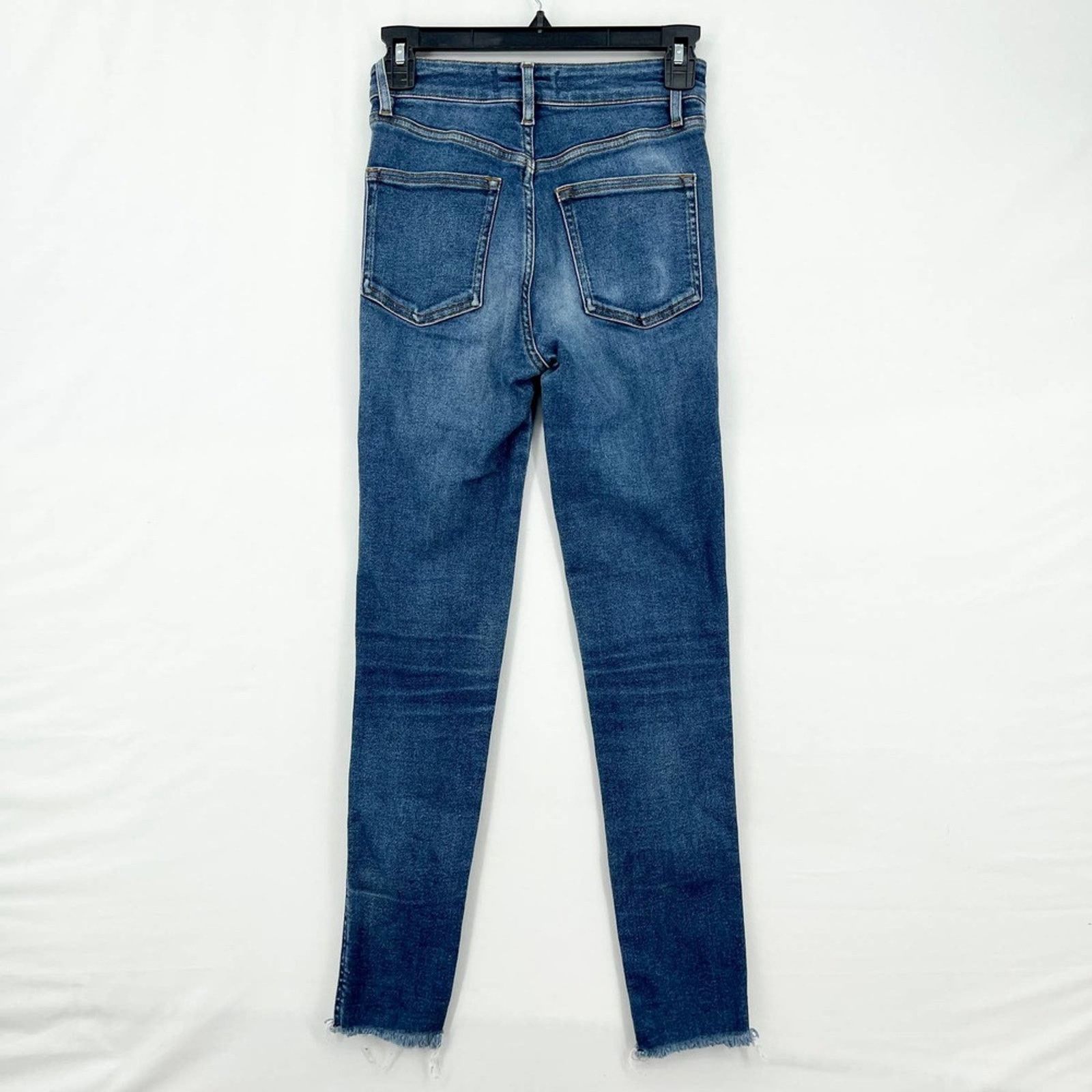 Free People We The Free Medium Wash Super Skinny Mid Rise Jeans Size 26 Size 26" / US 2 / IT 38 - 6 Thumbnail