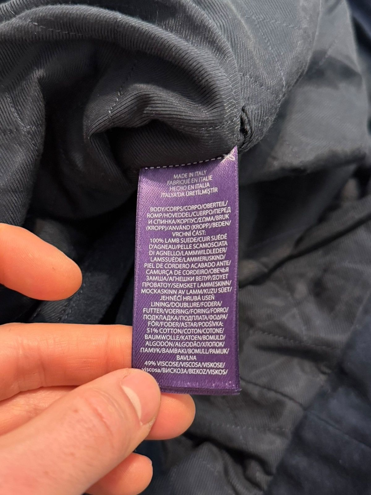 Ralph Lauren Purple Label $3,495 Clifton Suede Blue Trucker Jacket Size US L / EU 52-54 / 3 - 10 Thumbnail