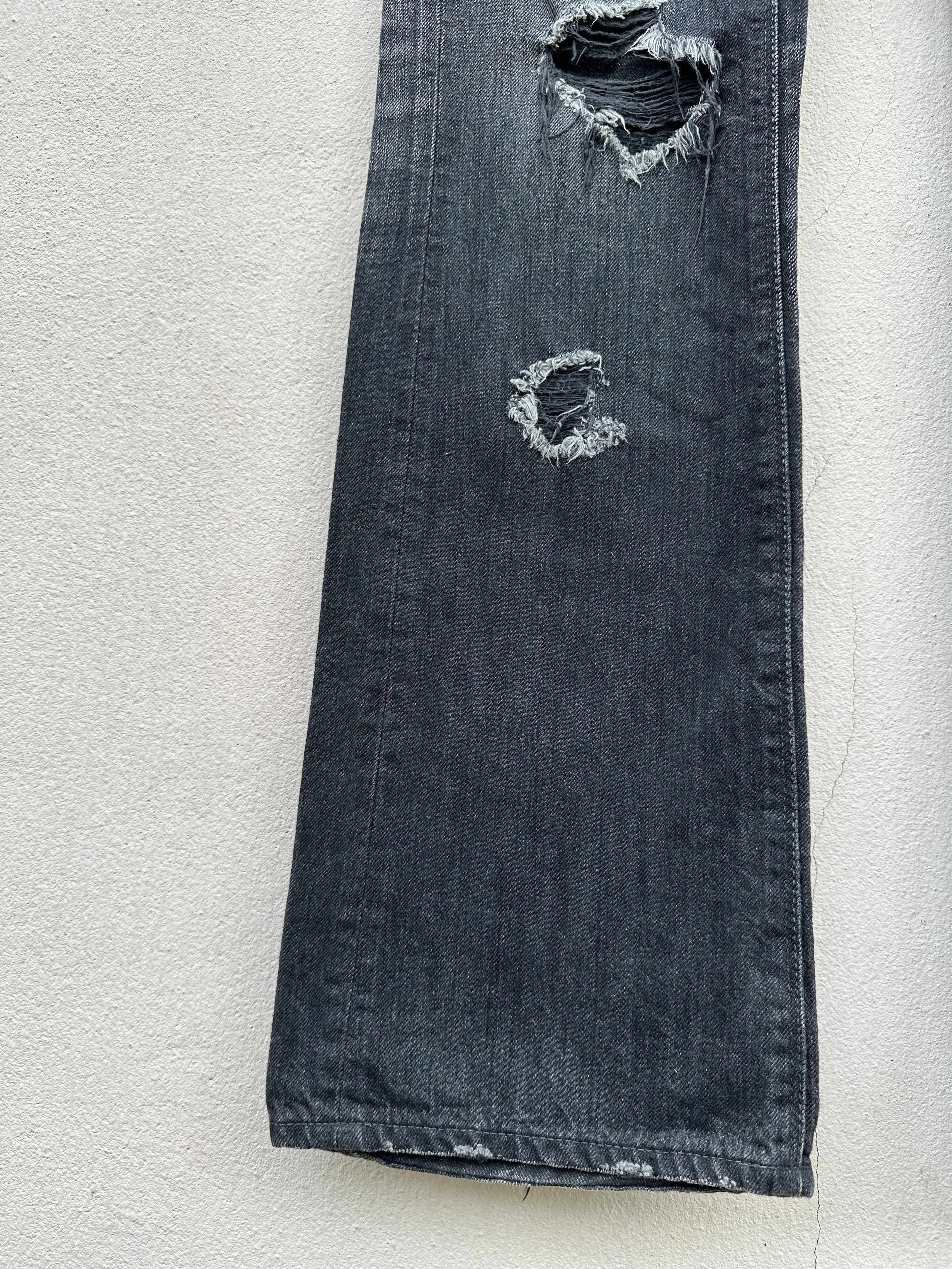 Murder License Japanese Brand Murder License Flare Rips Denim Jeans Size US 33 - 8 Thumbnail