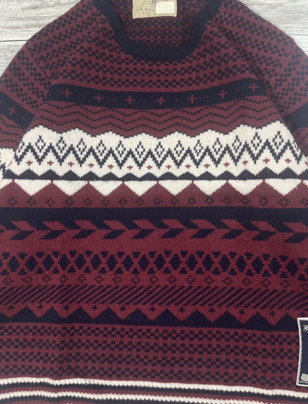 Diesel Vintage Diesel Geometric Wool Abstract Printed Sweater 2000s Size US M / EU 48-50 / 2 - 6 Thumbnail