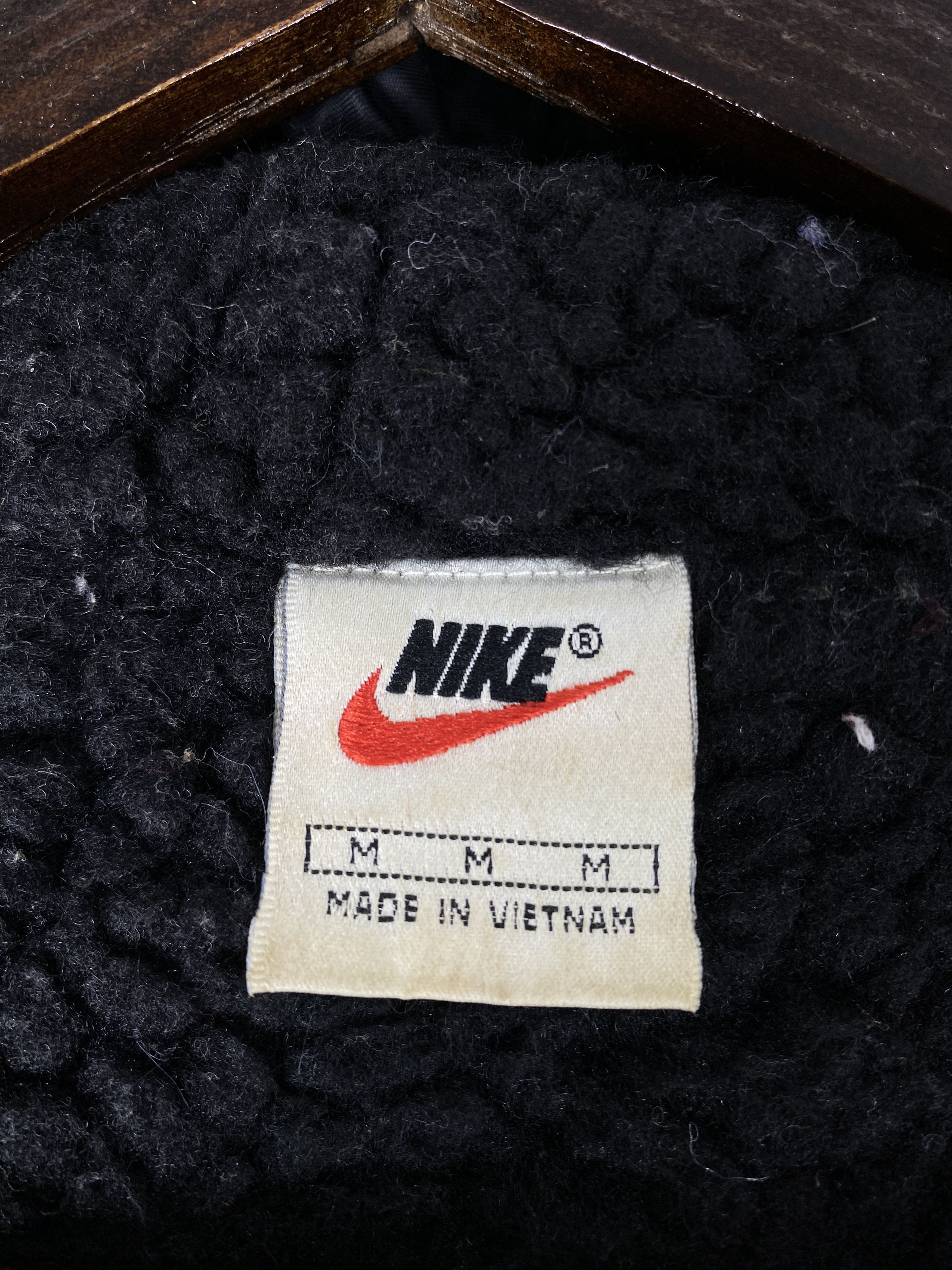 Nike × Vintage Vintage 90s Nike Swoosh Sherpa Lining Long Jacket Size US XL / EU 56 / 4 - 14 Thumbnail