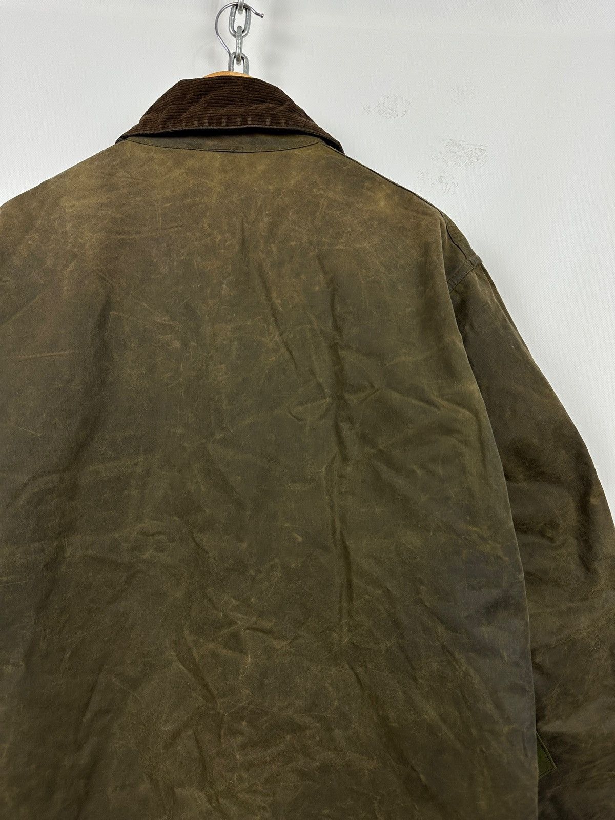 Barbour Vintage Barbour Northumbria Olive Green Waxed Coat Jacket Size US XL / EU 56 / 4 - 19 Thumbnail