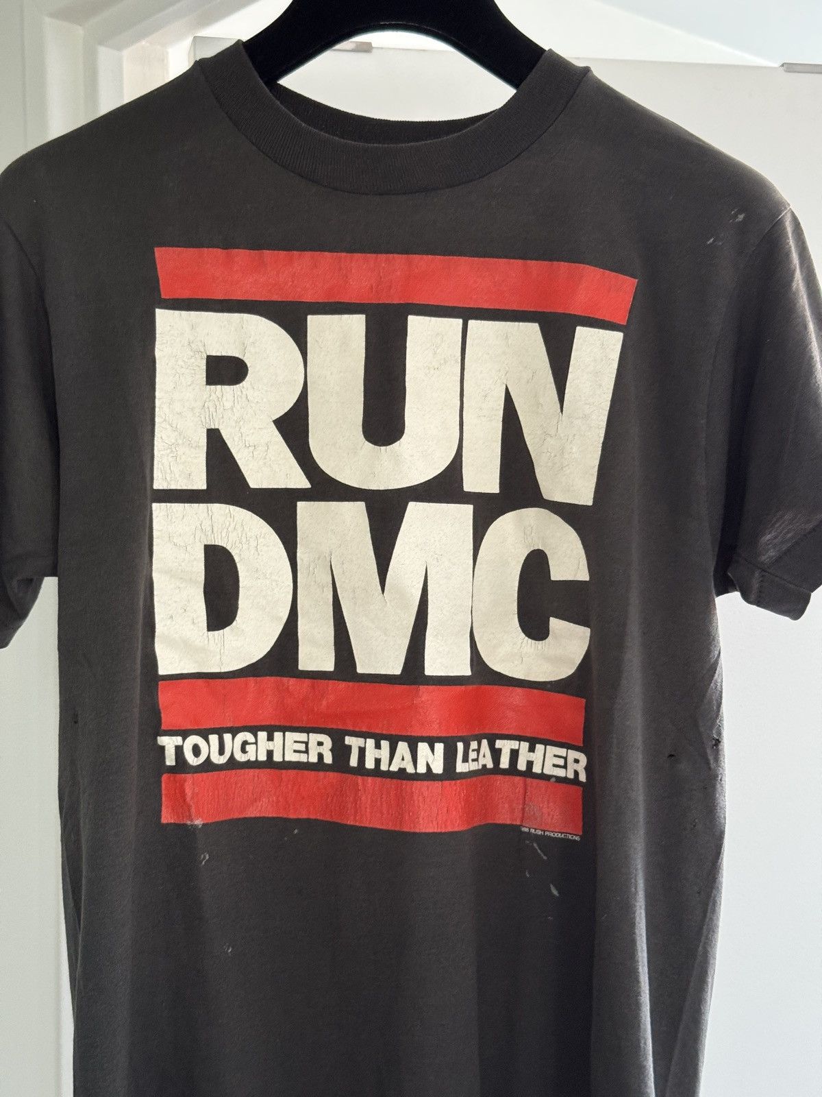 RUN DMC *RARE* VINTAGE 80s 1989 RUN DMC US TOUR TOUGHER THAN LEATHER Size US M / EU 48-50 / 2 - 4 Thumbnail