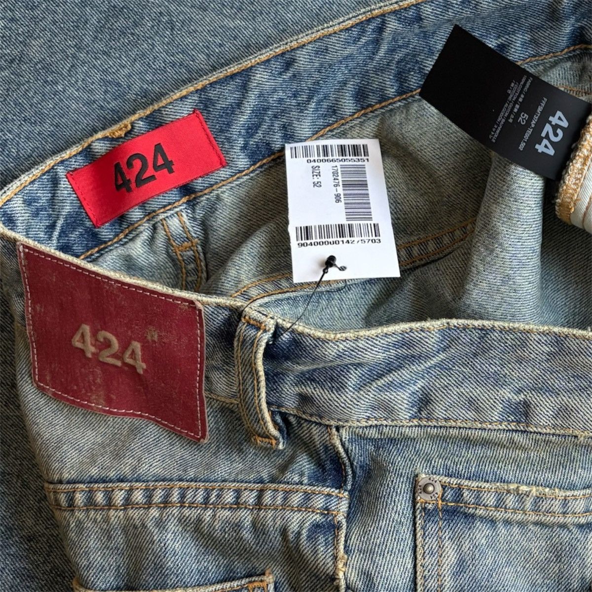 424 424 “BIG DADDY” DISTRESSED DENIM SHORTS Size US 33 - 6 Thumbnail