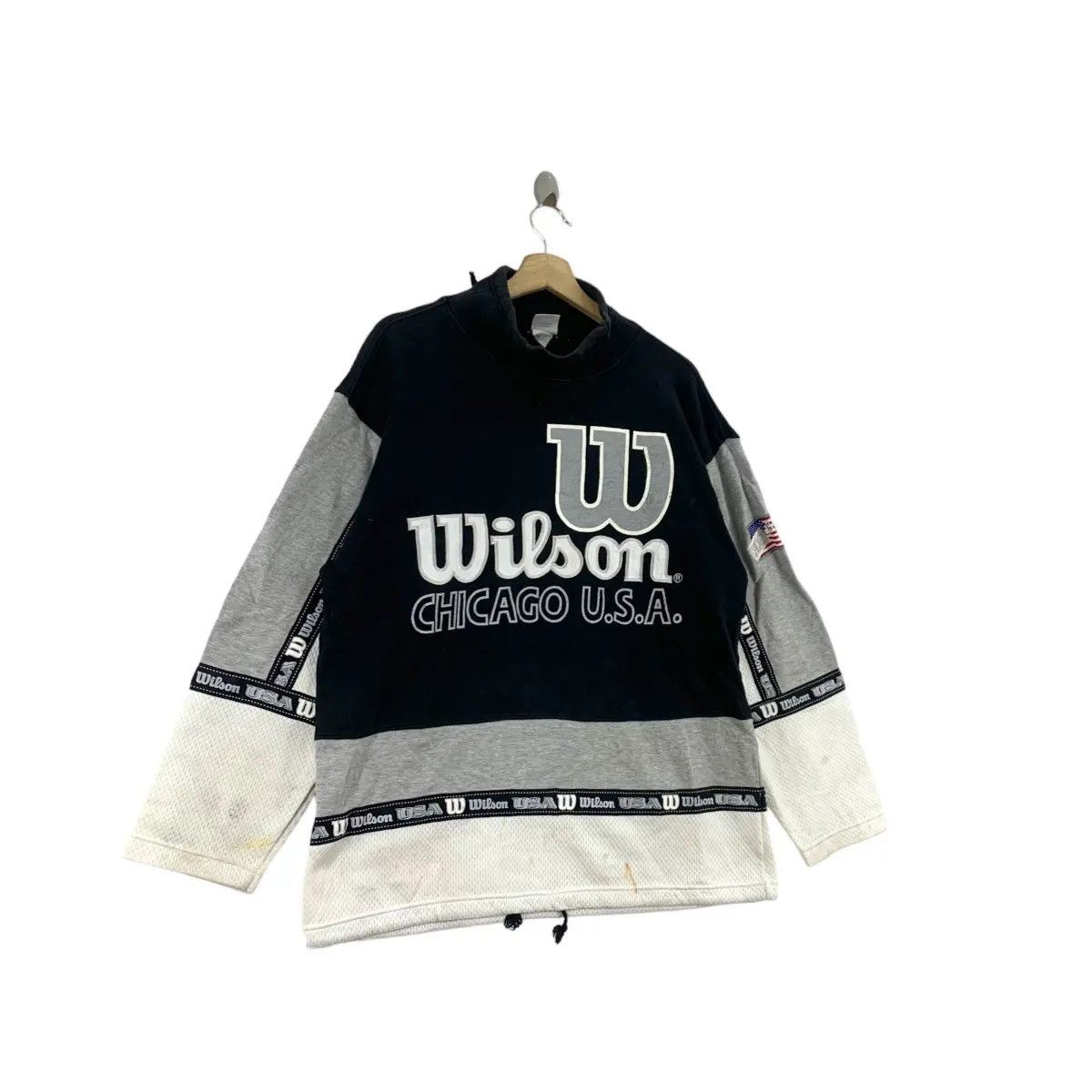 Vintage Vintage WILSON USA CHICAGO Team Sportswear Sweatshirt Size XL / US 12-14 / IT 48-50 - 2 Thumbnail