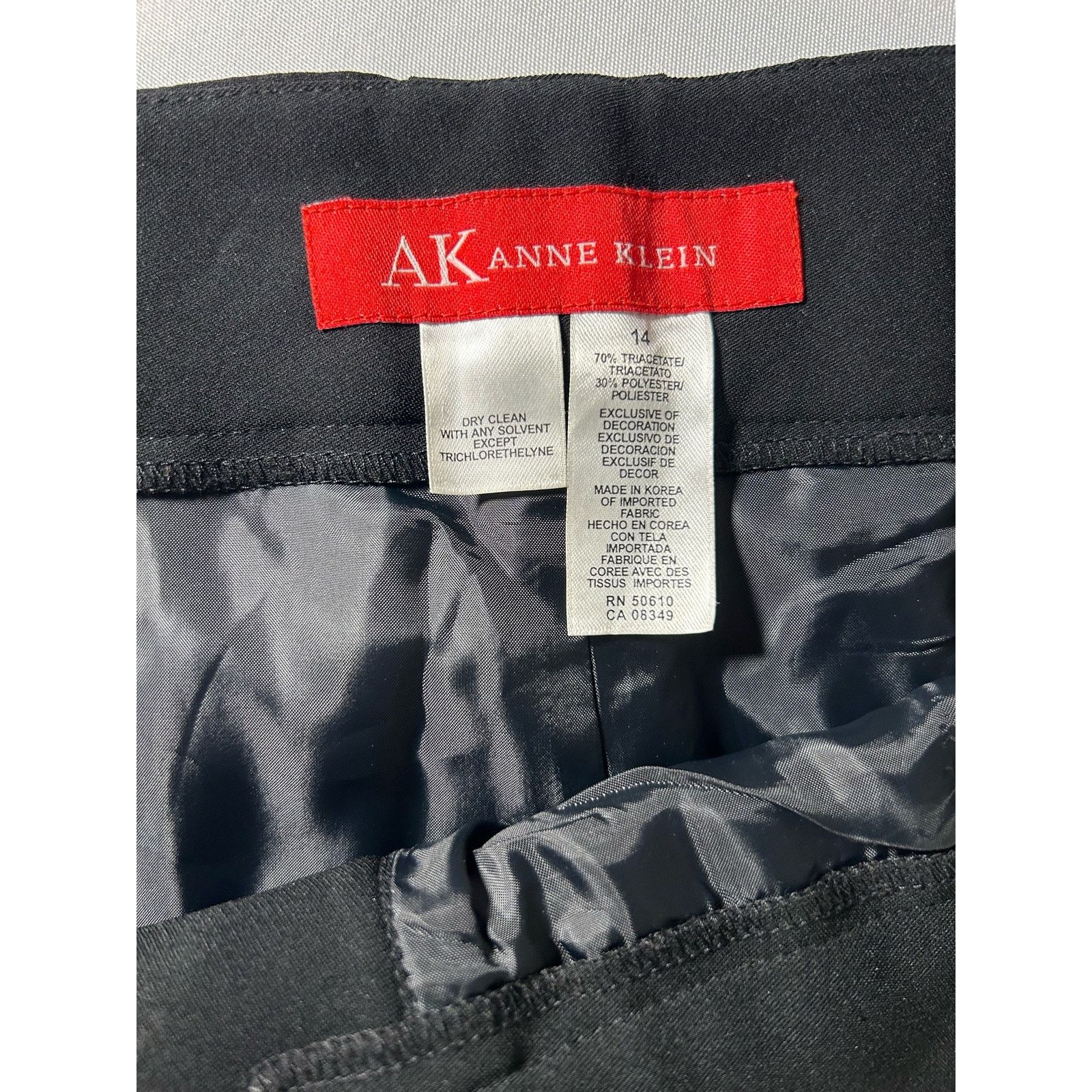 Anne Klein Anne Klein Wide Legged Black Pants Women's Size 14 Size 36" / US 14 / IT 50 - 8 Thumbnail