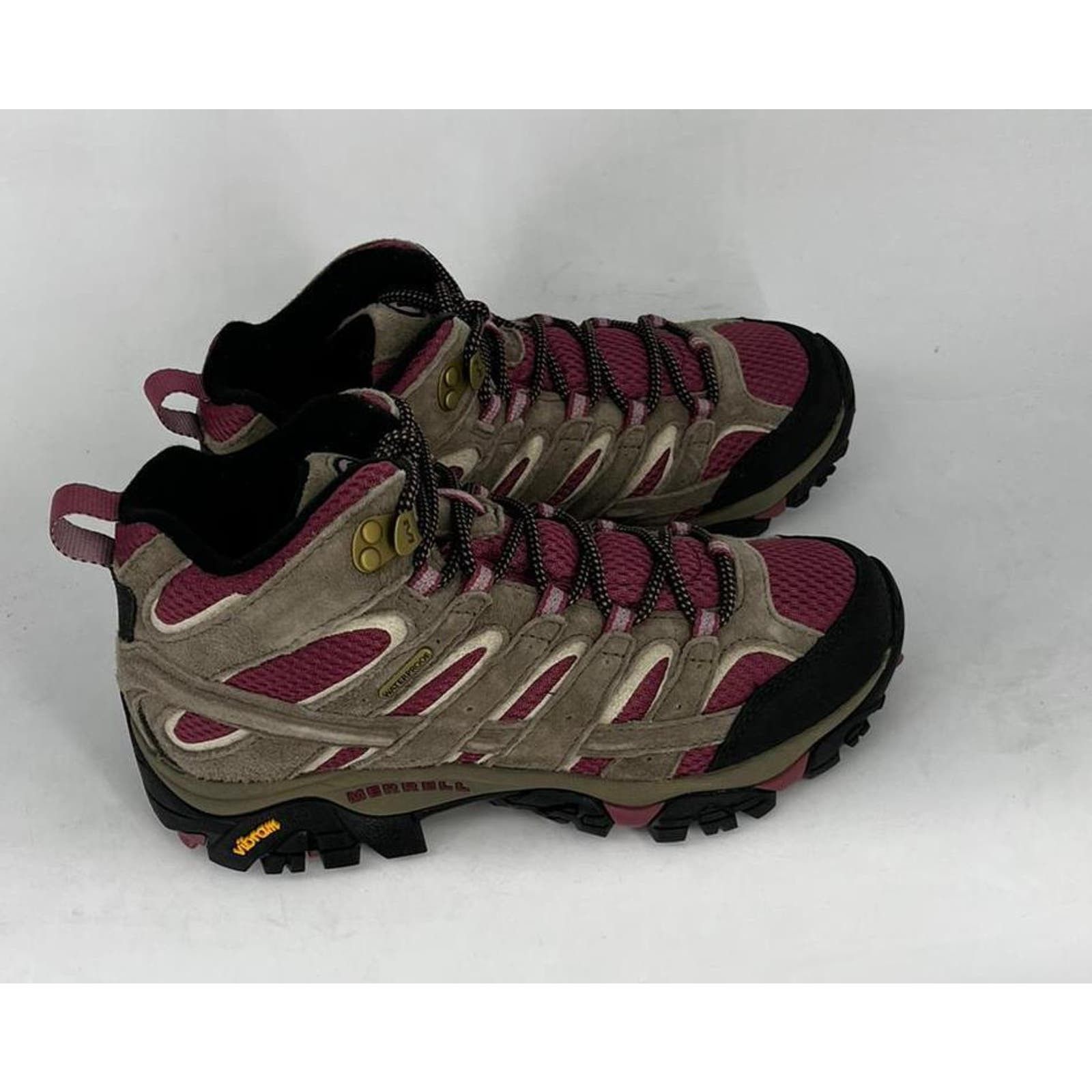 image of Merrell Women Moab 2 Mid Waterproof Shoe Boulder/blush 7.5 in Beige
