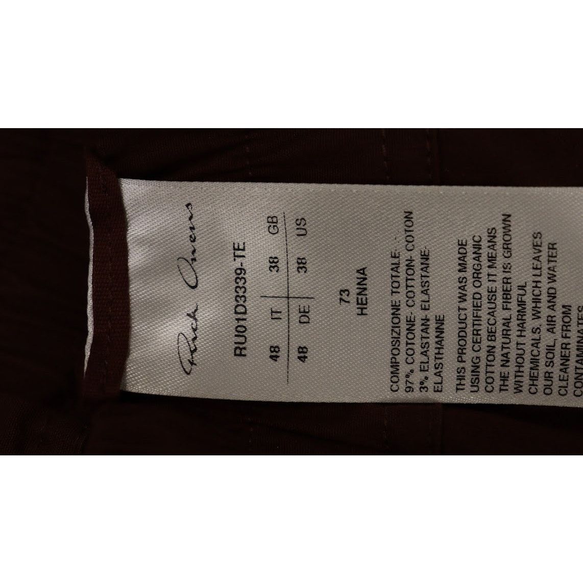 Rick Owens o1rshd1 Trousers Pants in Burgundy Size US 32 / EU 48 - 13 Thumbnail