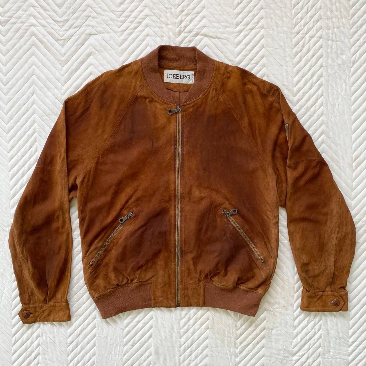 Iceberg Vintage 80s Iceberg Lambskin Casual Jacket Size US XL / EU 56 / 4 - 1 Thumbnail