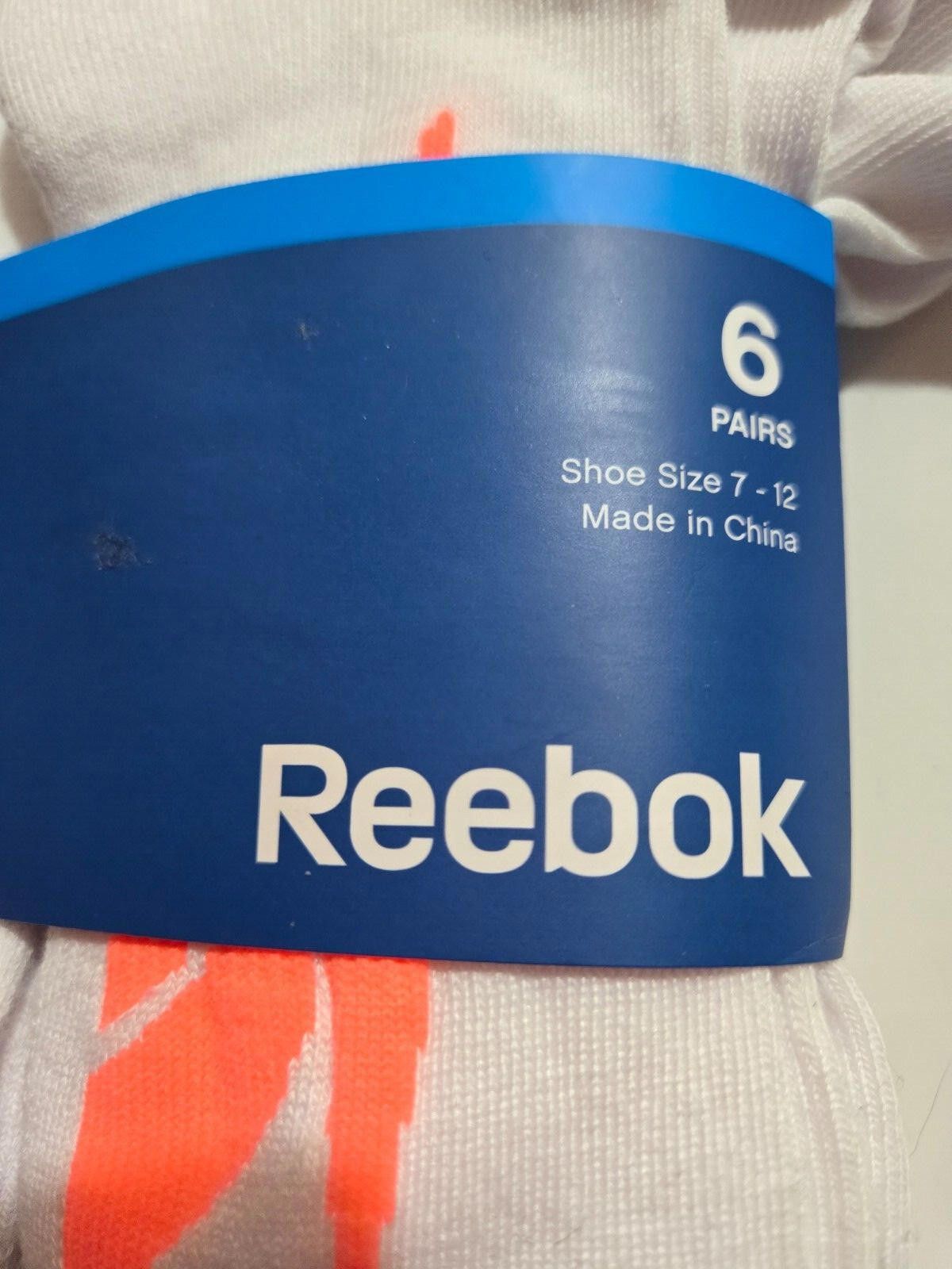 Reebok Men Reebok Quarter Cut Socks White Moisture Control Cushion Size ONE SIZE - 2 Thumbnail