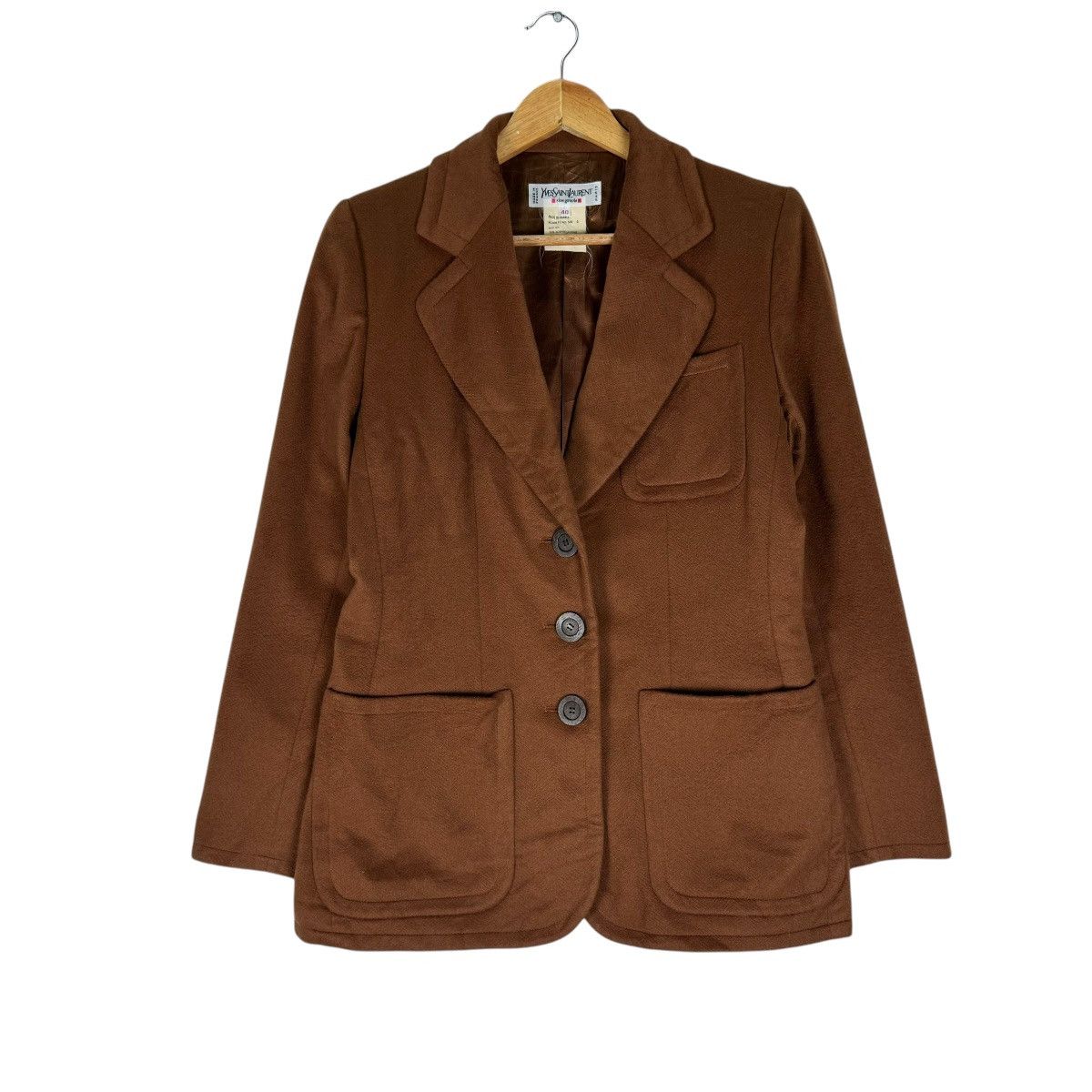 Yves Saint Laurent ⚡️YVES SAINT LAURENT RIVE GAUCHE COAT JACKET Size M / US 6-8 / IT 42-44 - 2 Thumbnail