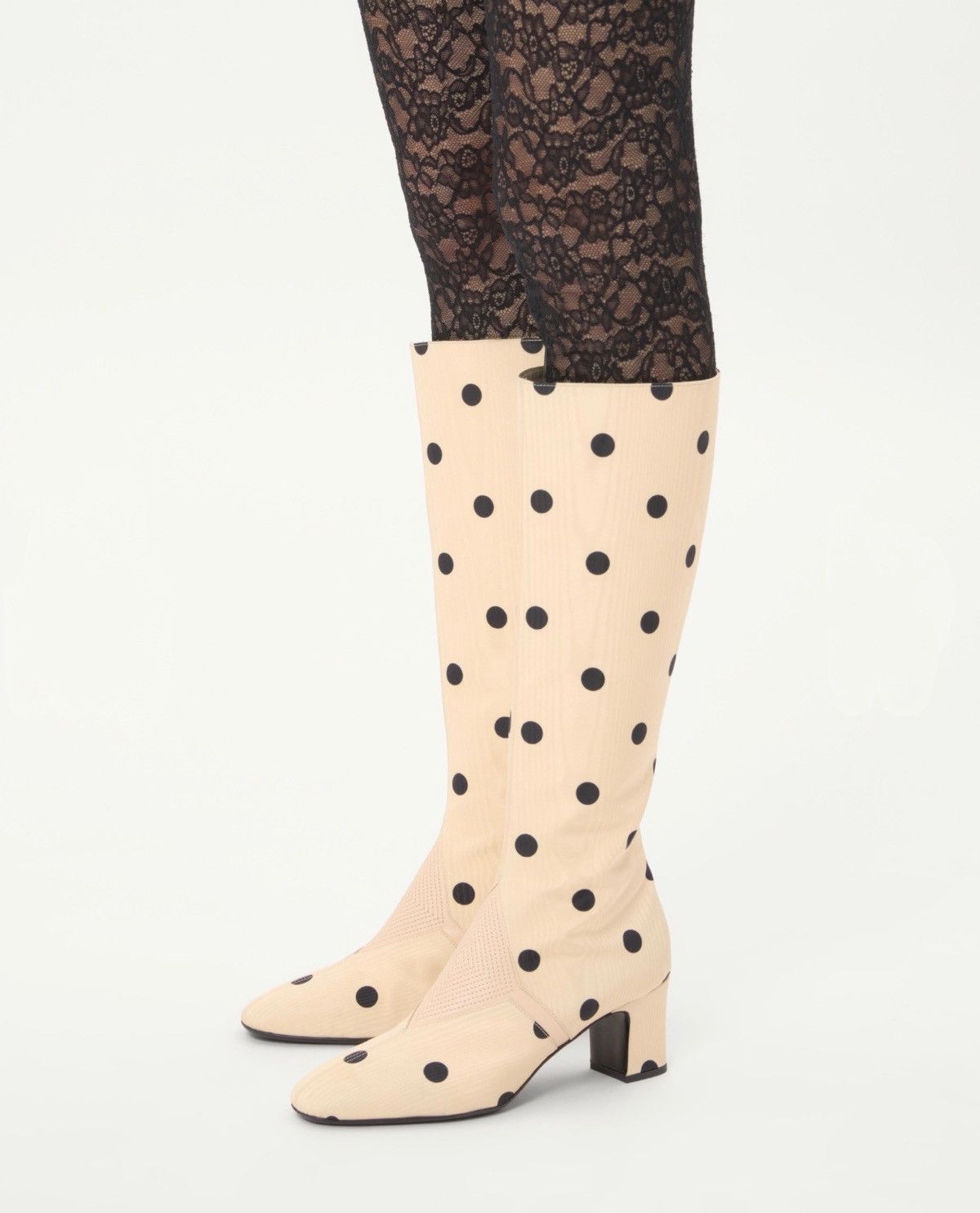 Valentino Valentino Garavani Equivoque Tall Polka Dot Boots size 37 Size US 7 / IT 37 - 3 Thumbnail