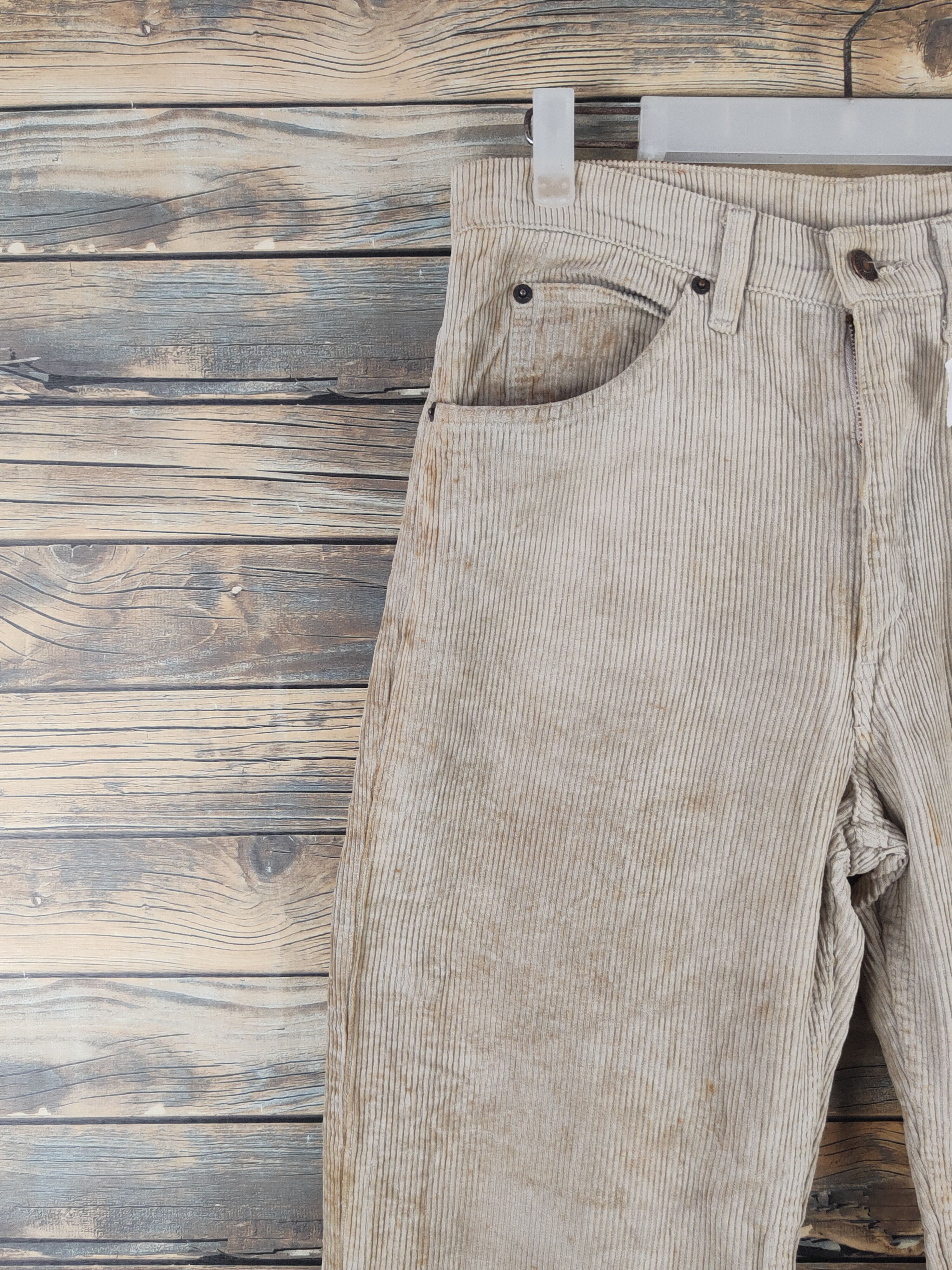 Levi's DL Levi's Beige Multipocket Corduroy Pants #46-260T Size US 31 - 3 Thumbnail