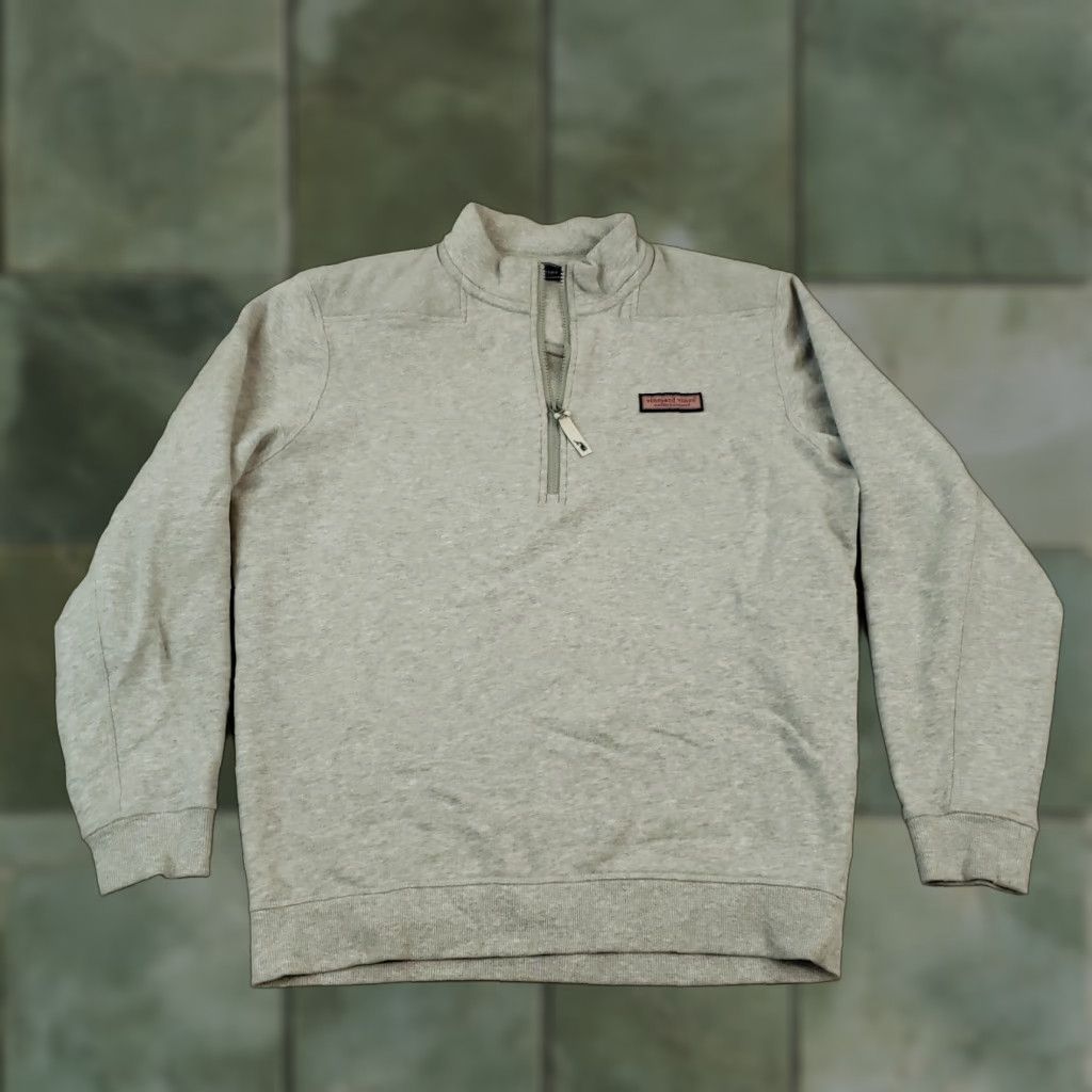 Vineyard Vines Vineyard Vines Sweatshirt Mens M Gray Mock Neck Pullover Casual Sweater Size US M / EU 48-50 / 2 - 1 Thumbnail